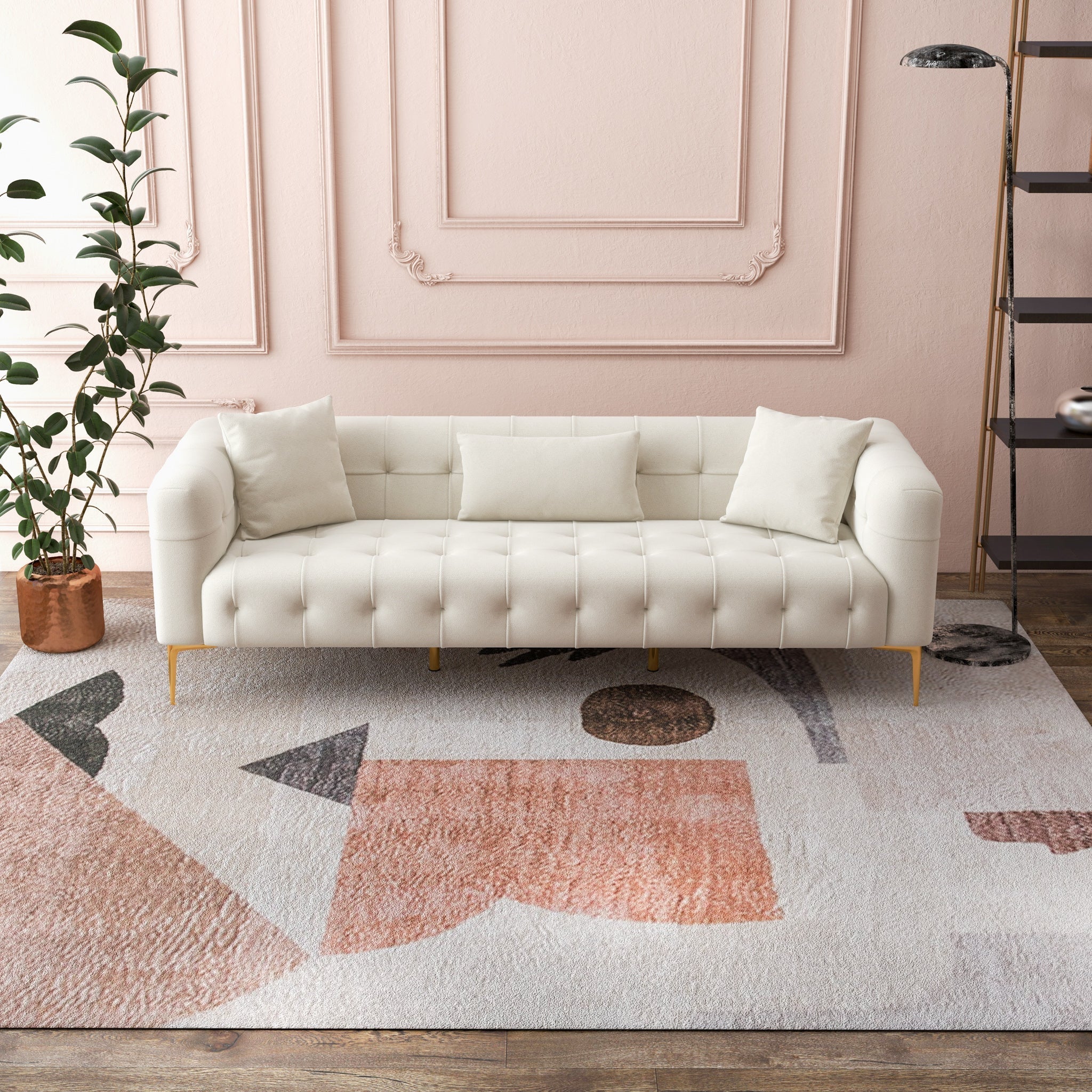 Uptown Cream Boucle Sofa