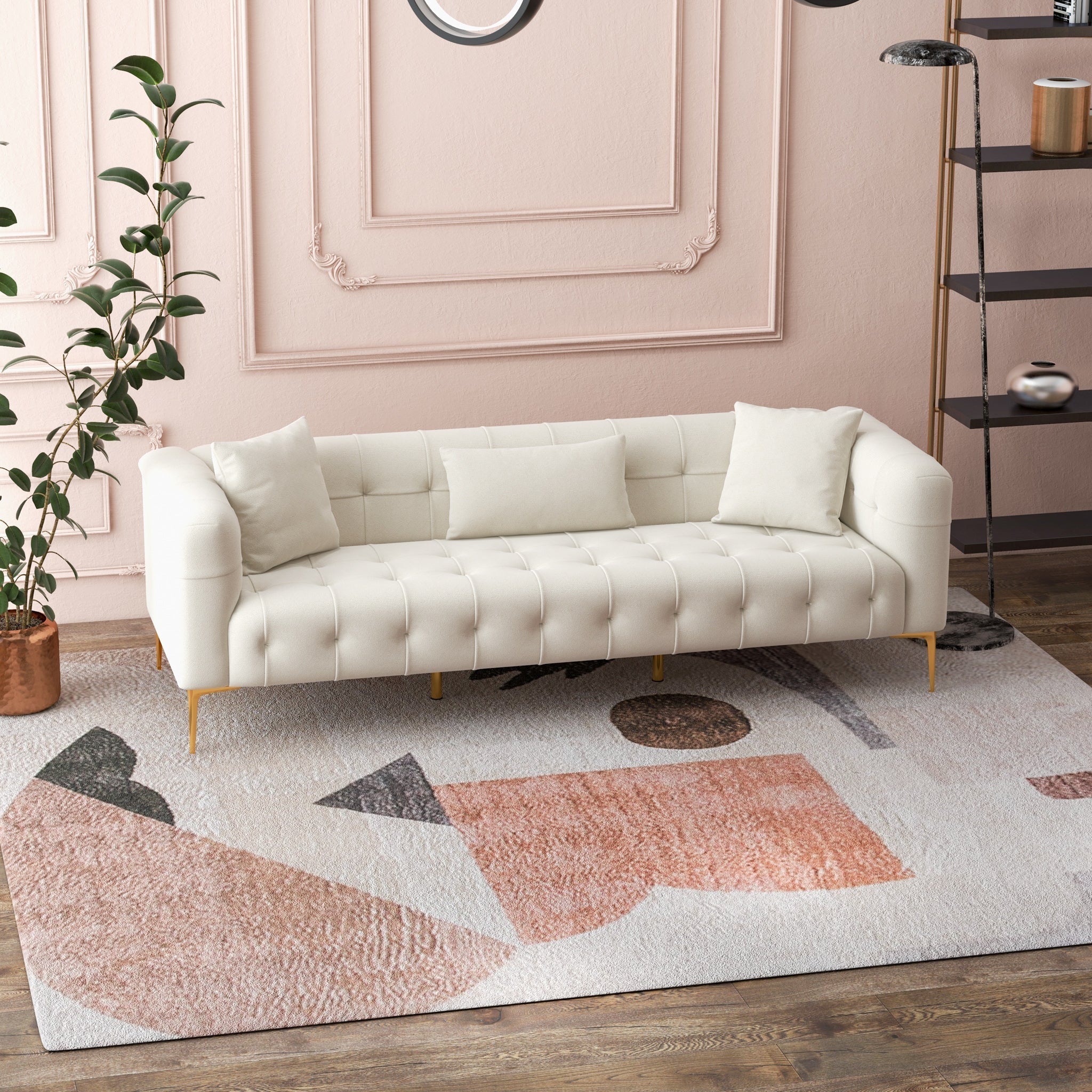 Uptown Cream Boucle Sofa