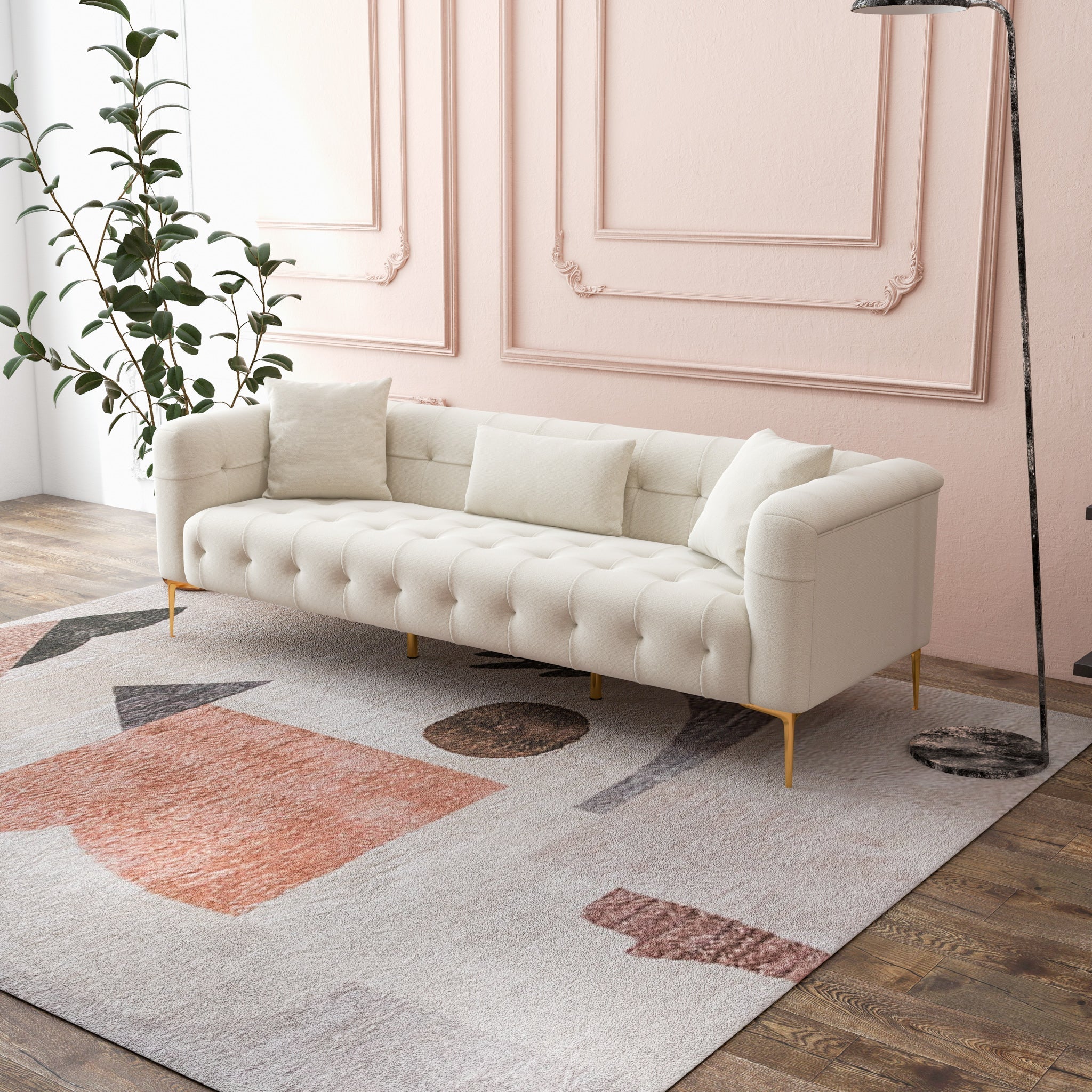 Uptown Cream Boucle Sofa