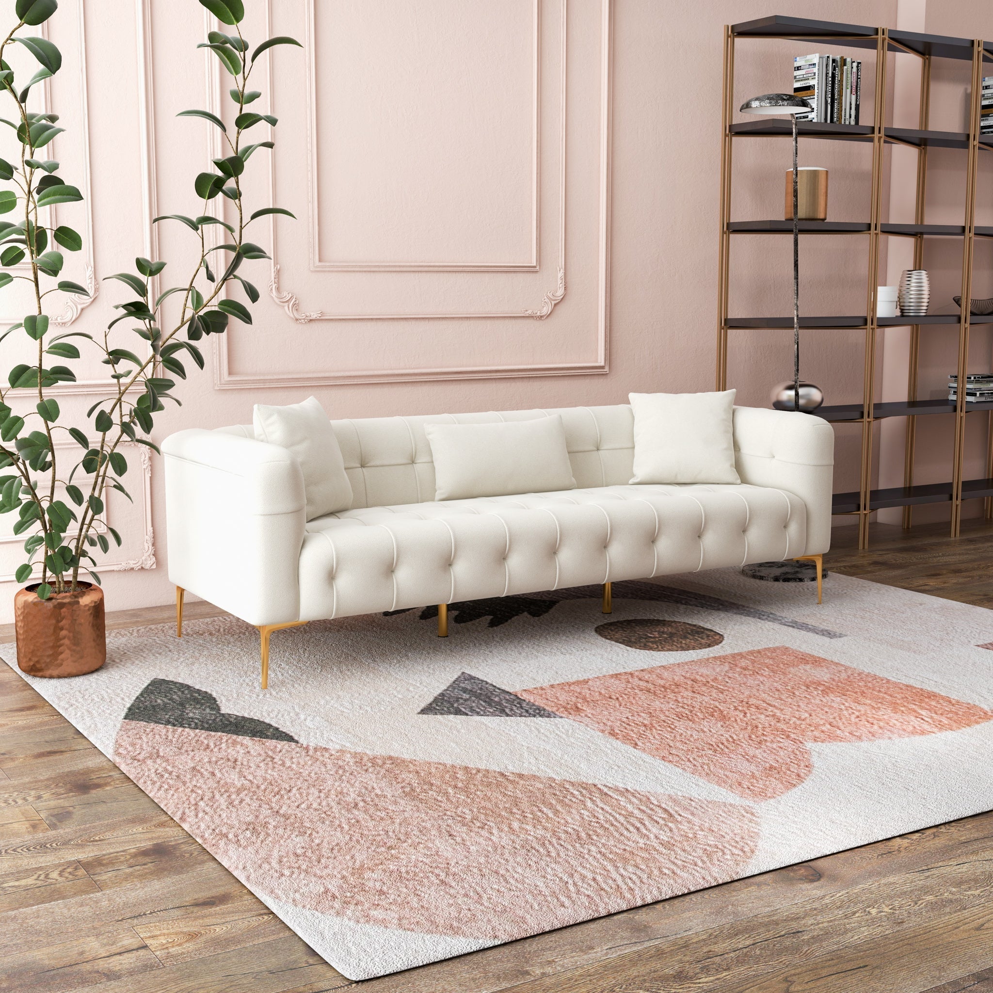 Uptown Cream Boucle Sofa