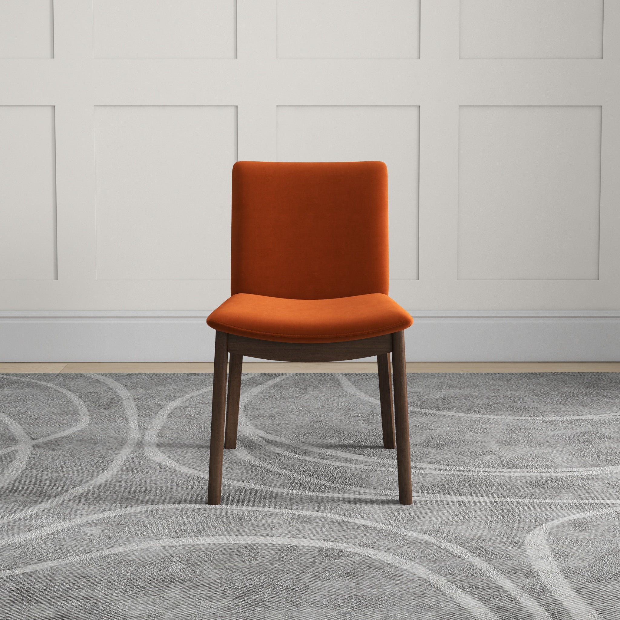 Virginia Dining Chair Burnt Orange Velvet