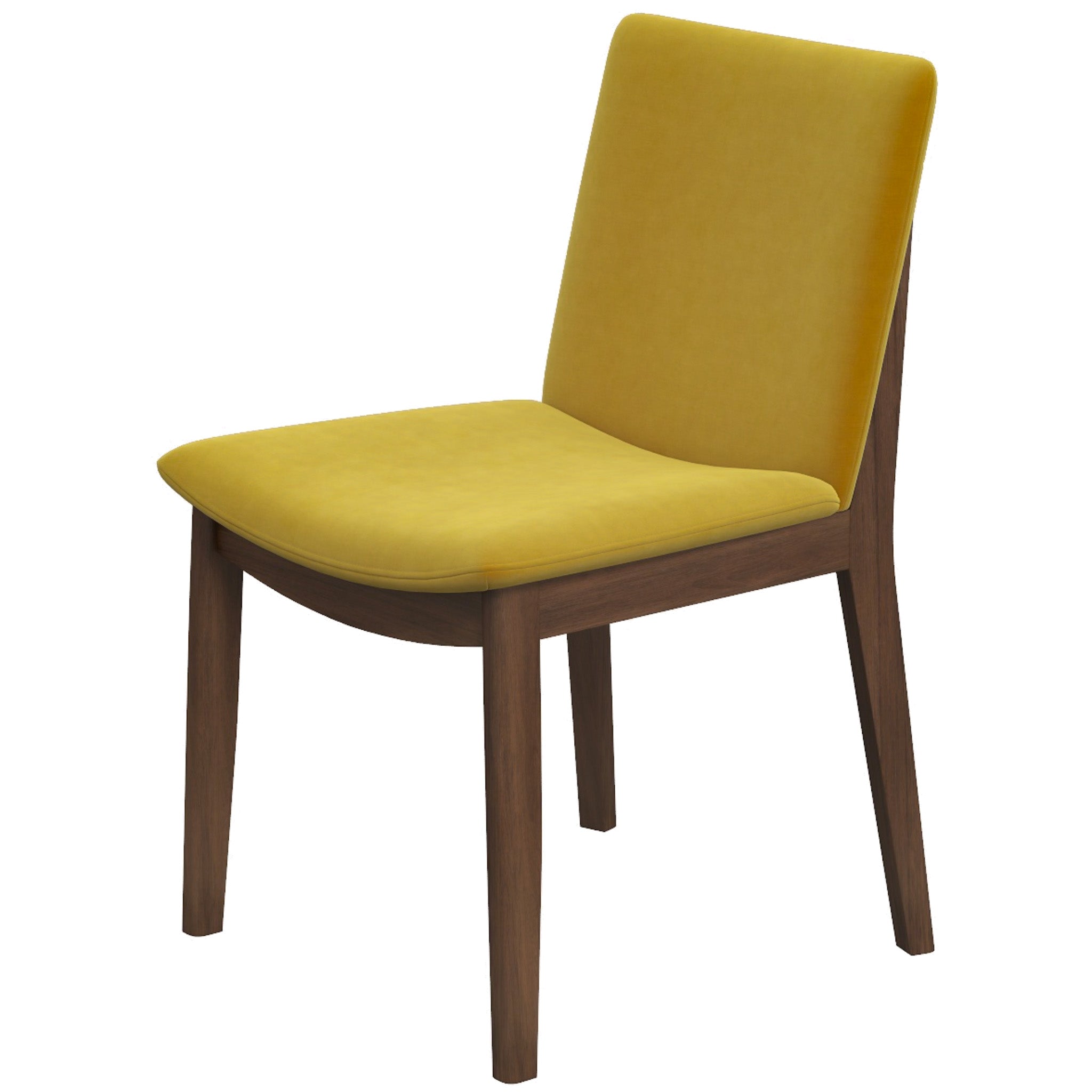 Virginia Dining Chair Dark Yellow Velvet