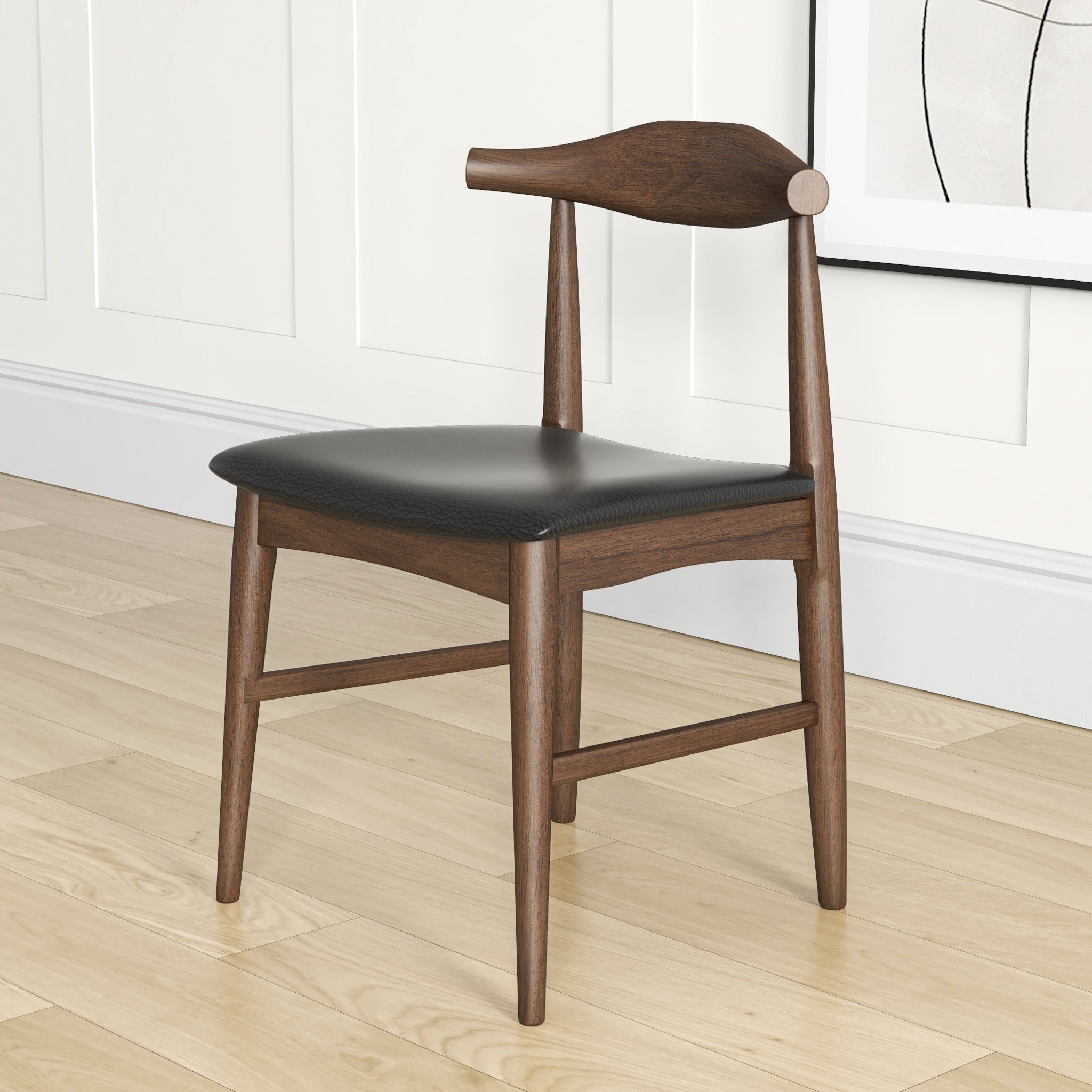 Winston Dining Chair Black Leather