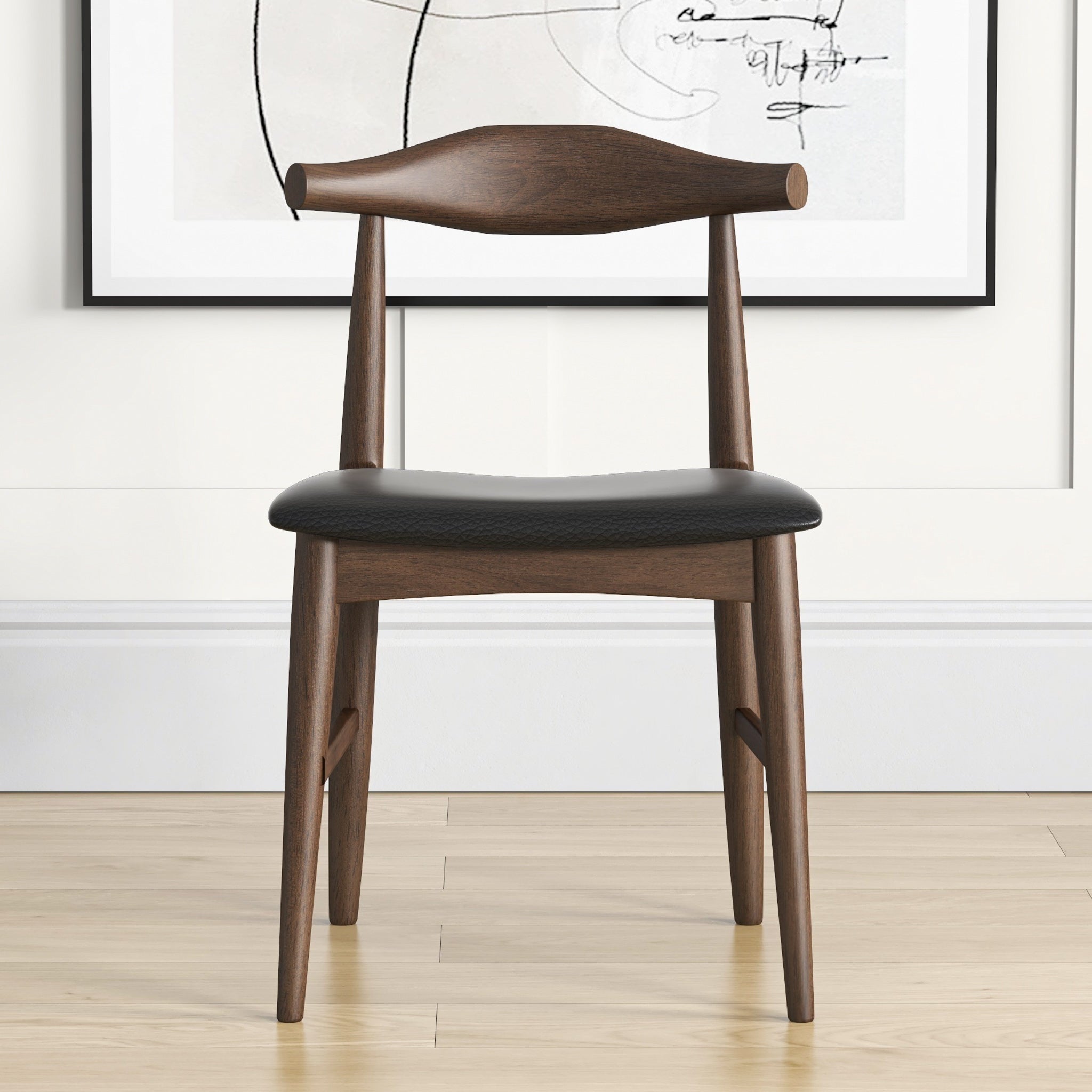 Winston Dining Chair Black Leather