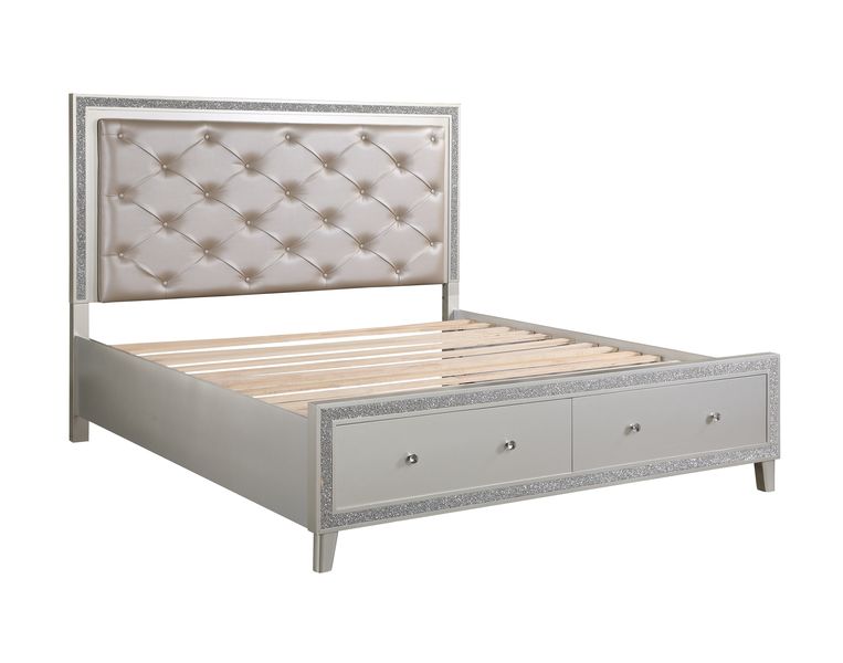 Herrings Queen Bed W/Led & Storage