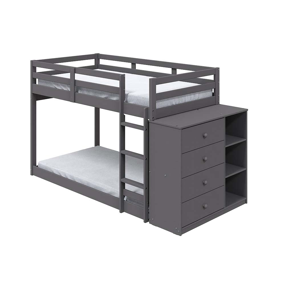 Centerfield Twin/Twin Bunk Bed W/4 Drawers & 3 Compartments