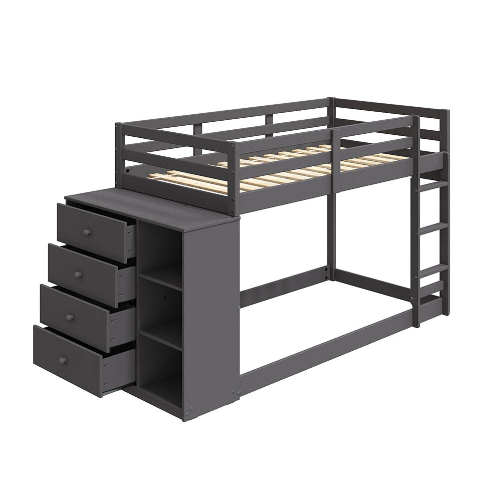 Centerfield Twin/Twin Bunk Bed W/4 Drawers & 3 Compartments