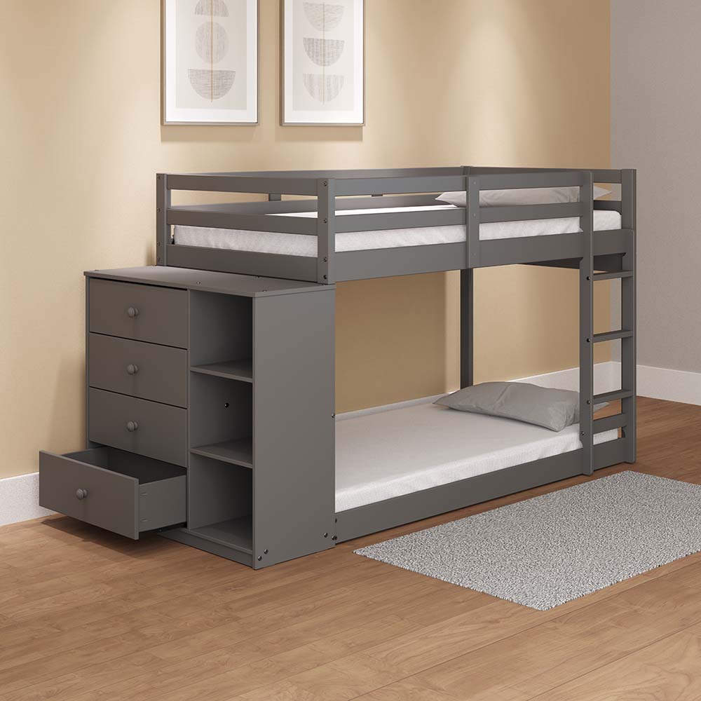 Centerfield Twin/Twin Bunk Bed W/4 Drawers & 3 Compartments