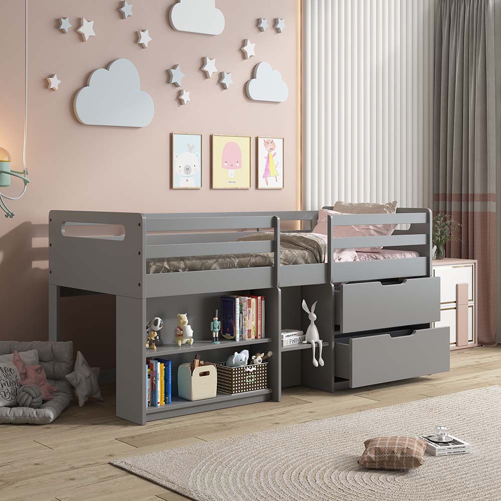 Egarr Twin Loft Bed W/Storage