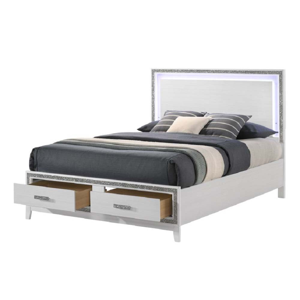 Lorencita Queen Bed W/Led & Storage