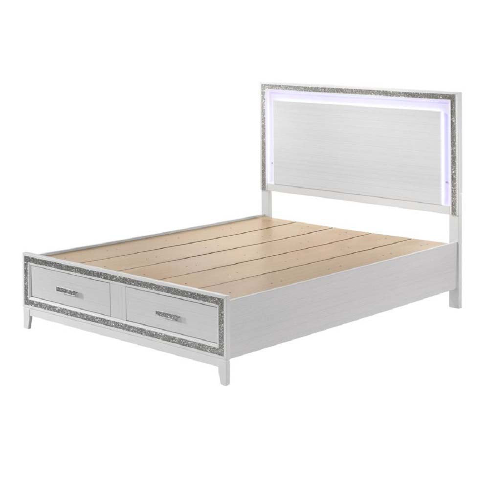 Lorencita Queen Bed W/Led & Storage