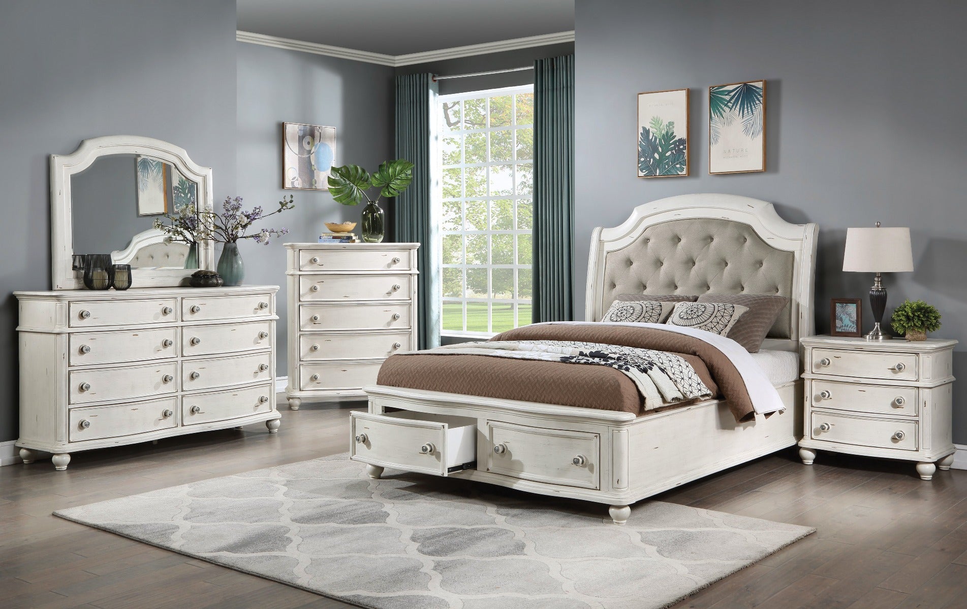 Eivissa Queen Bed W/Storage