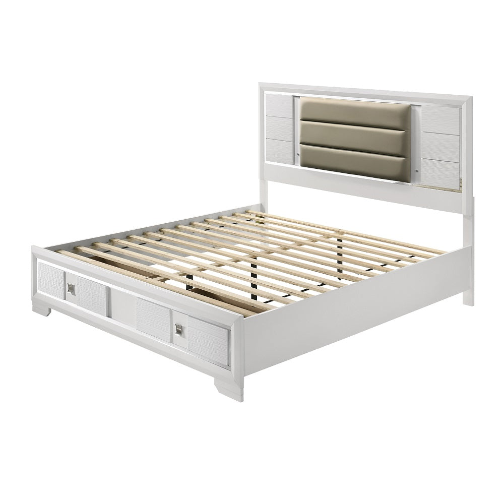 Rahmani Queen Bed W/Led & Storage