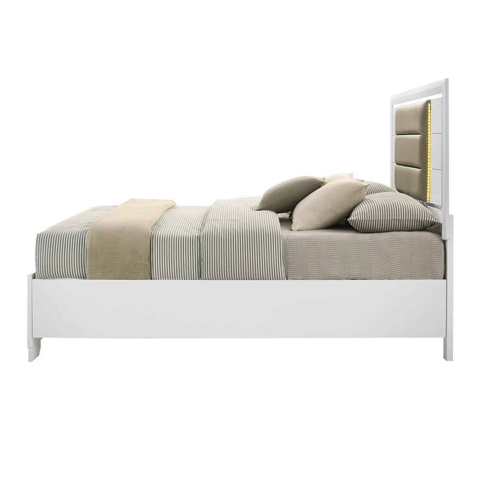 Rahmani Queen Bed W/Led & Storage