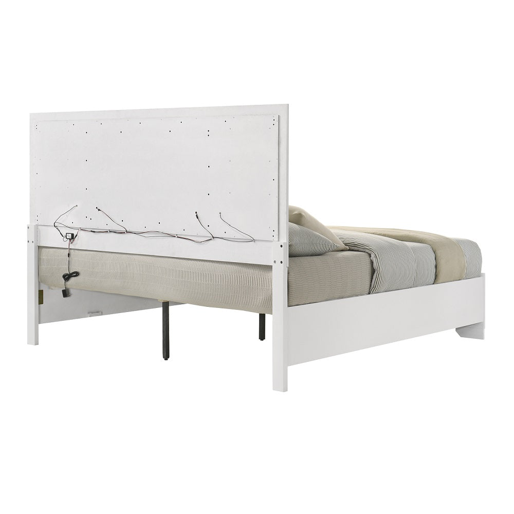 Rahmani Queen Bed W/Led & Storage