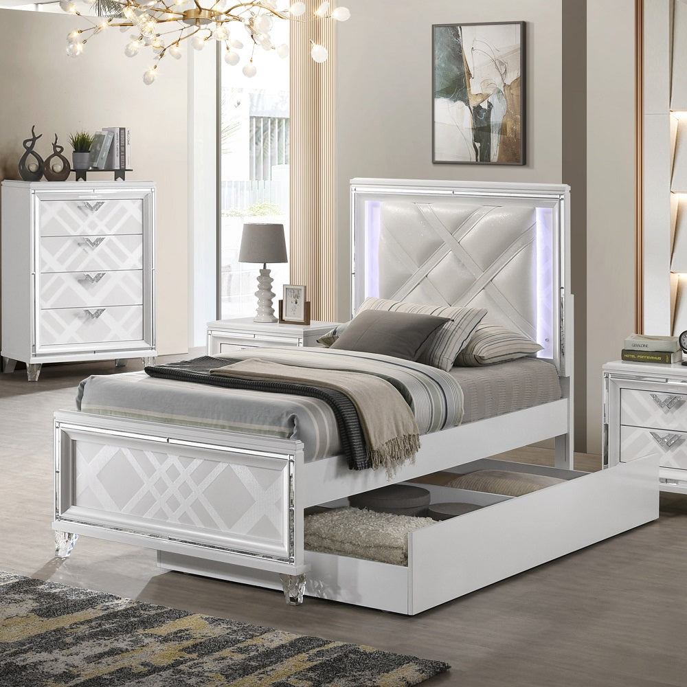 Hainer Twin Bed W/Led