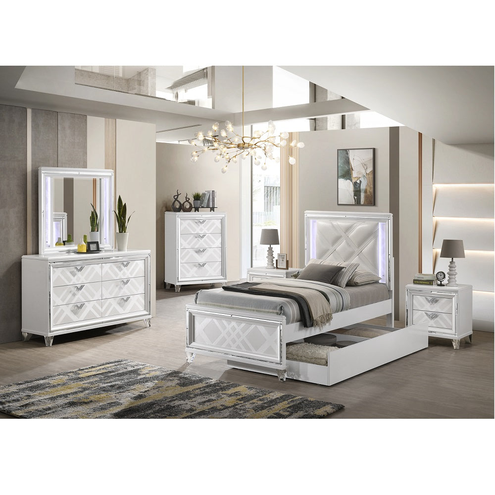 Hainer Twin Bed W/Led