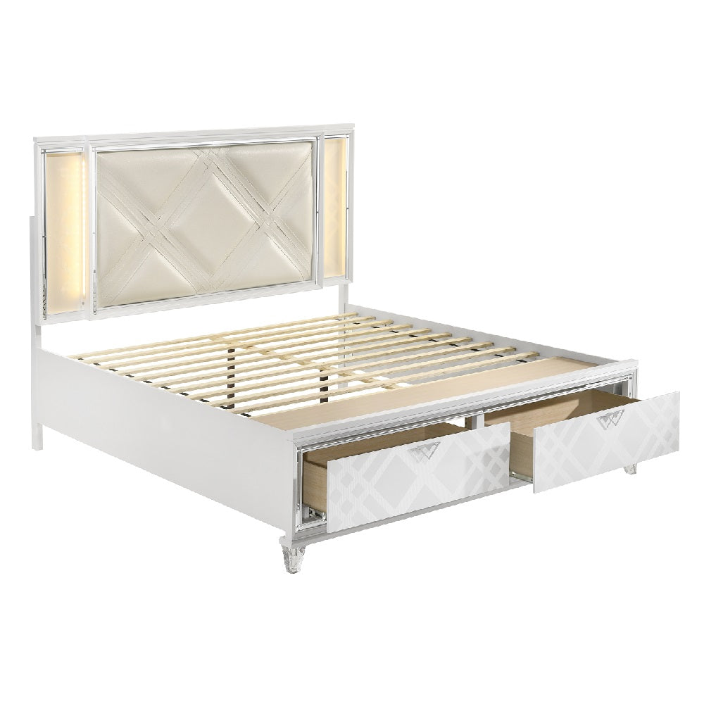 Hightsville Queen Bed W/Led & Storage