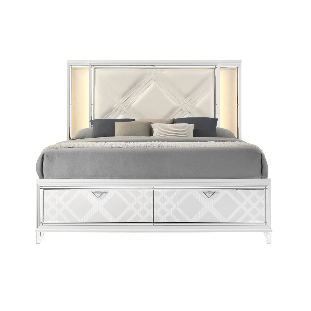 Hightsville Queen Bed W/Led & Storage