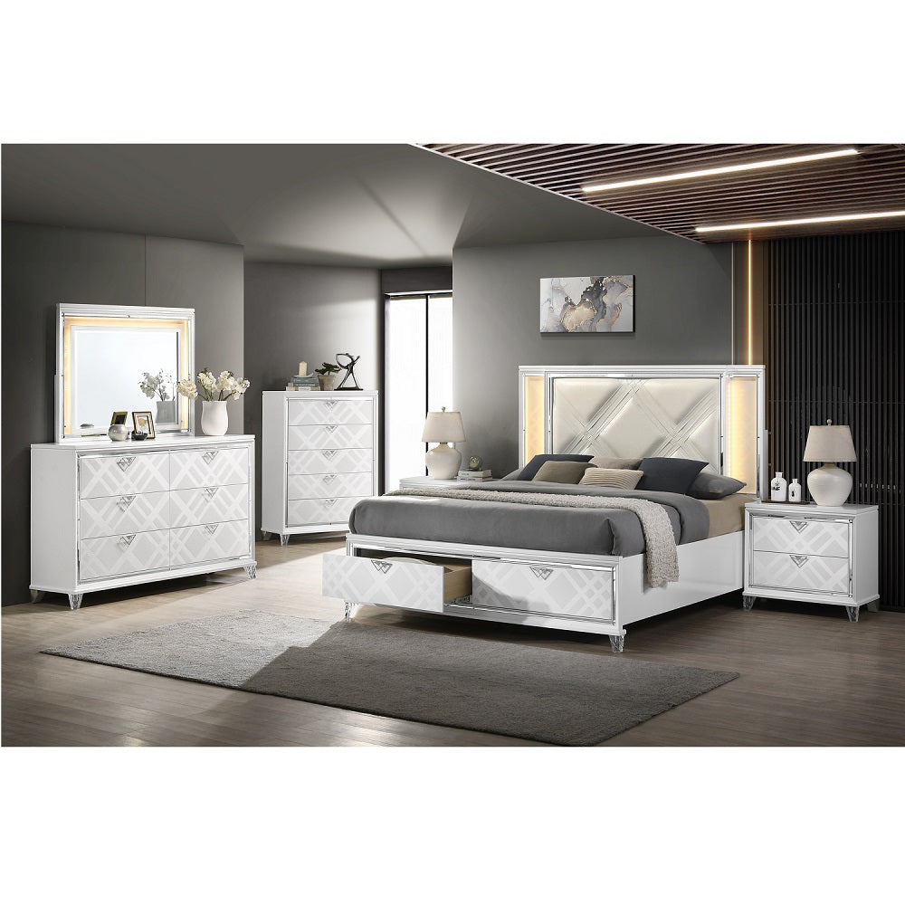 Hightsville Queen Bed W/Led & Storage