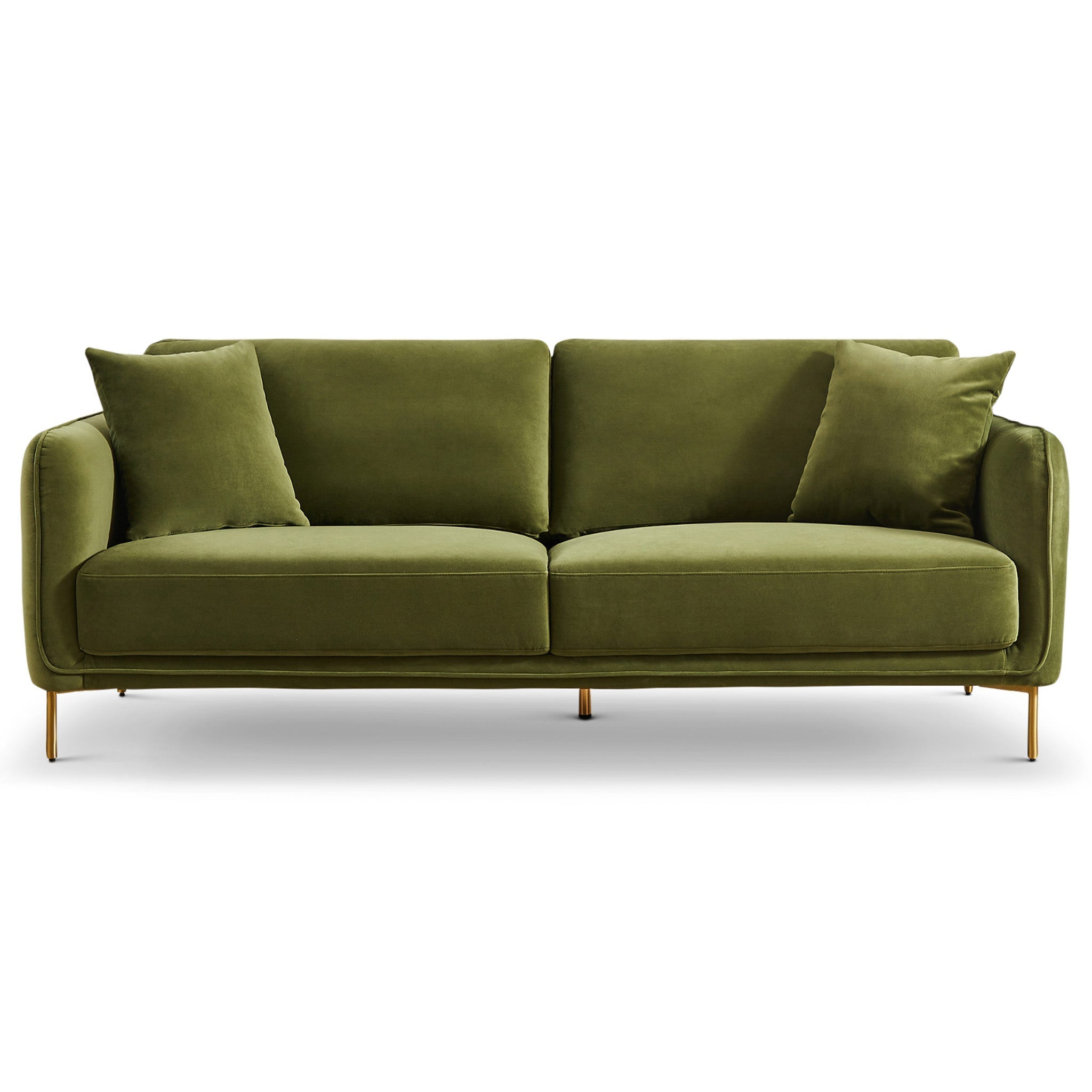 Daman Olive Green Velvet Sofa