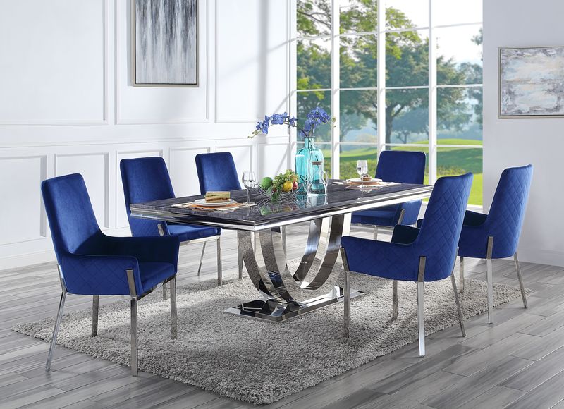 Lynette Dining Table W/Engineering Stone Top