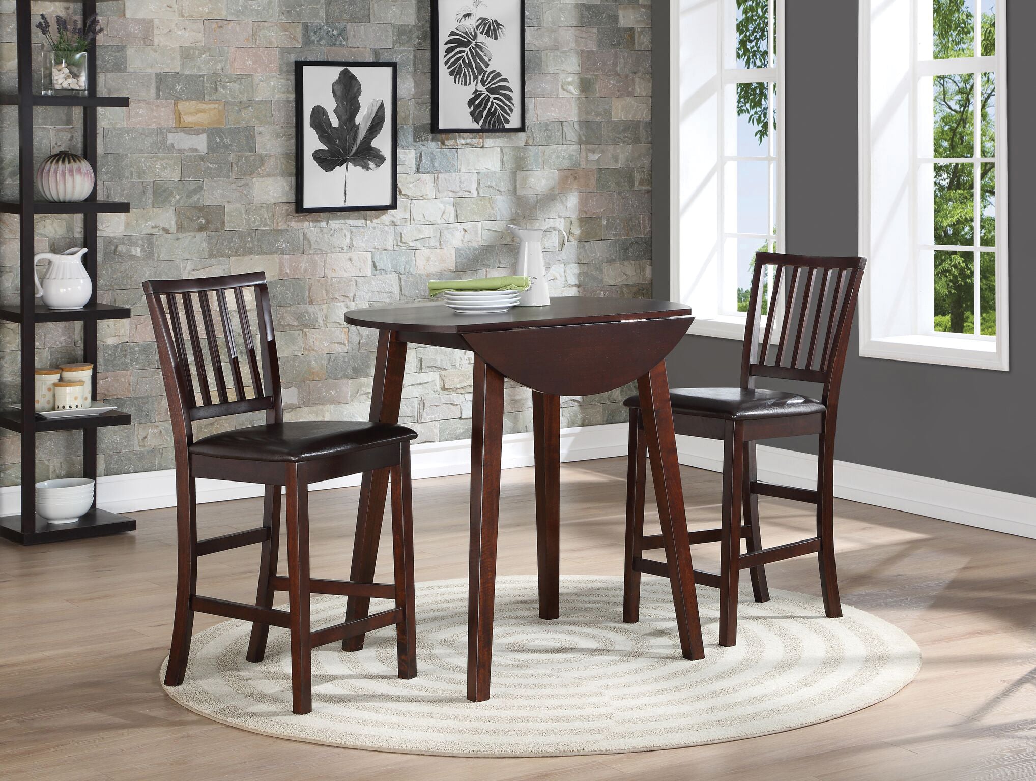 Nebahat Dining Table and 2 Chairs