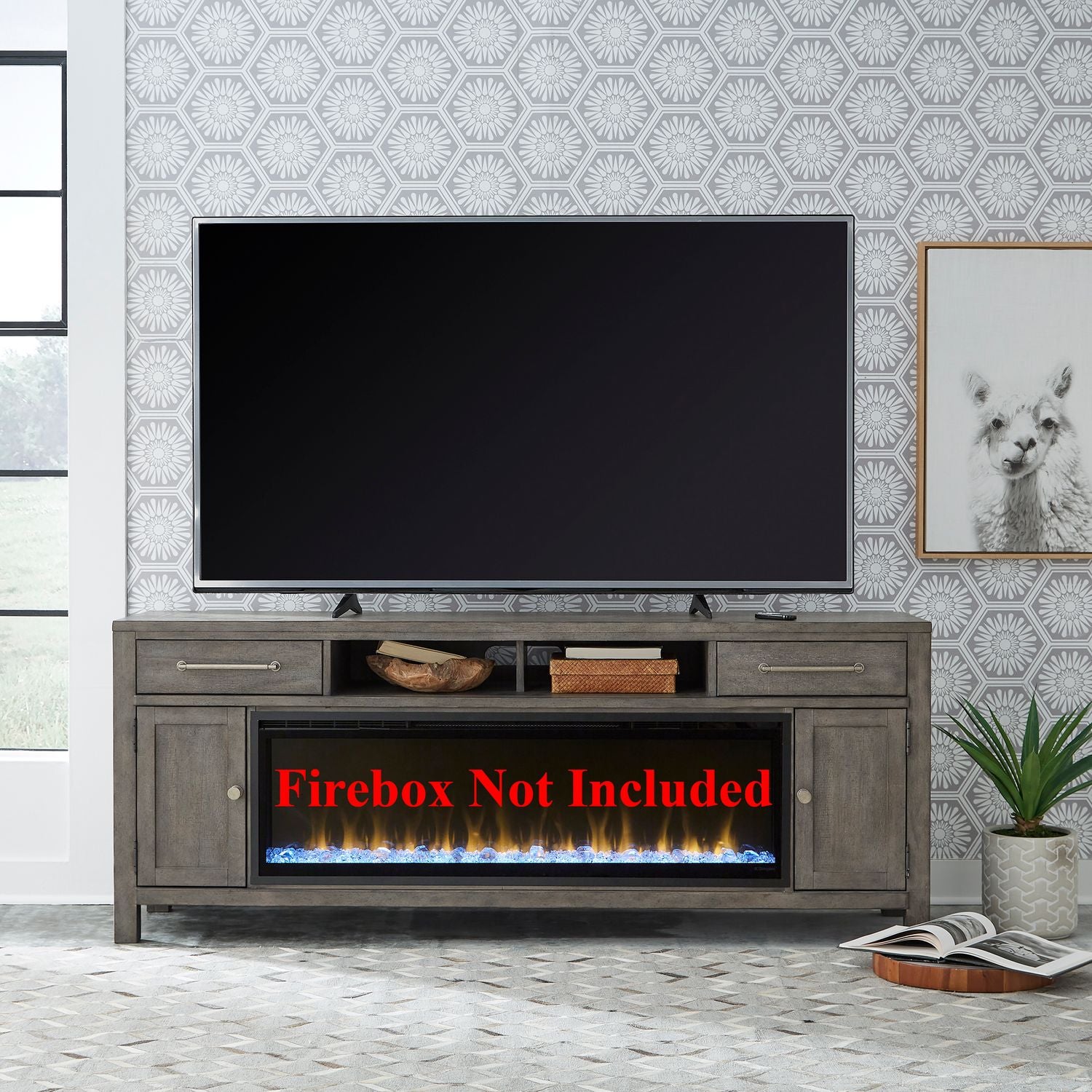 Keeseville 78 Inch Fireplace TV Stand