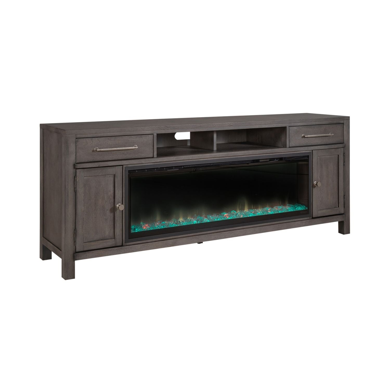 Eckmark 78 Inch TV Stand with Fire