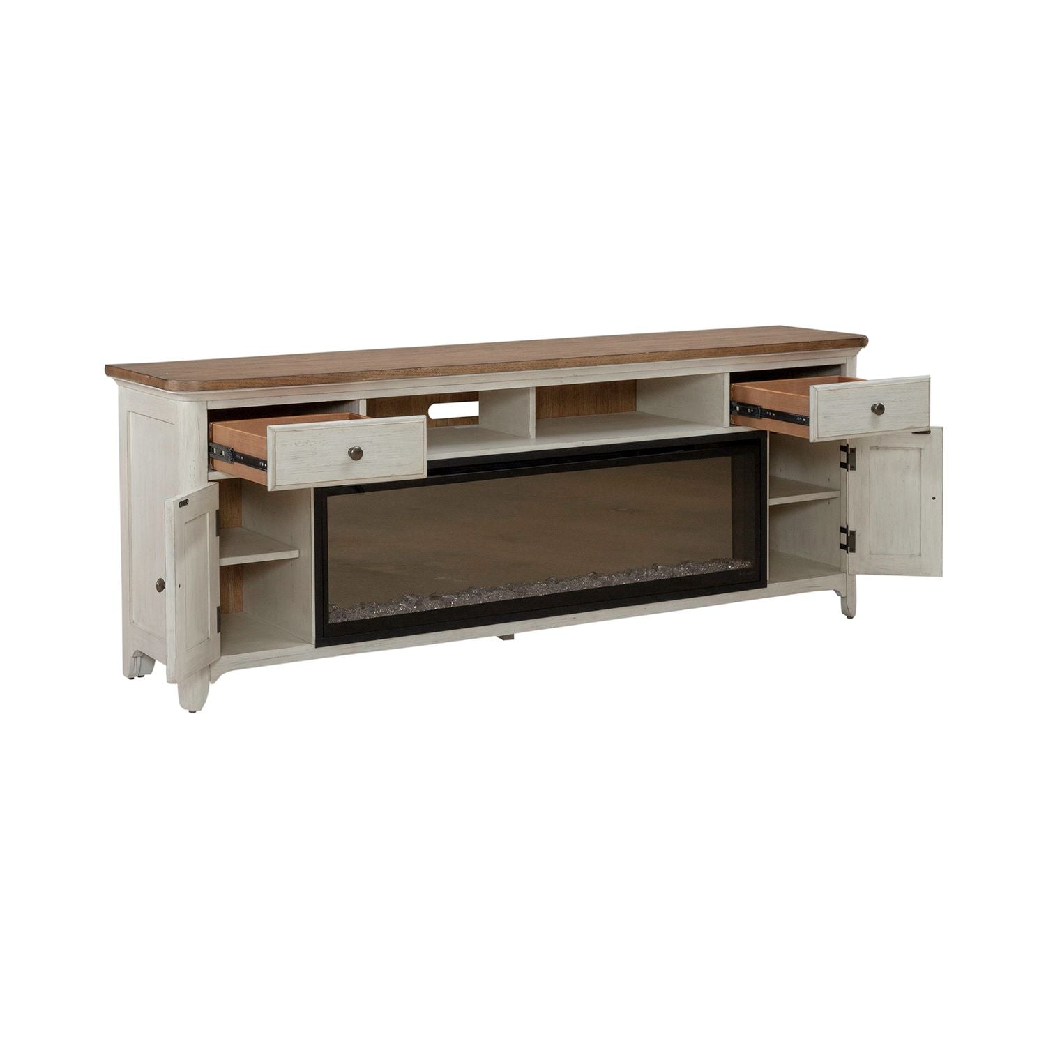 Kaytlen 79 Inch TV Stand with Fire