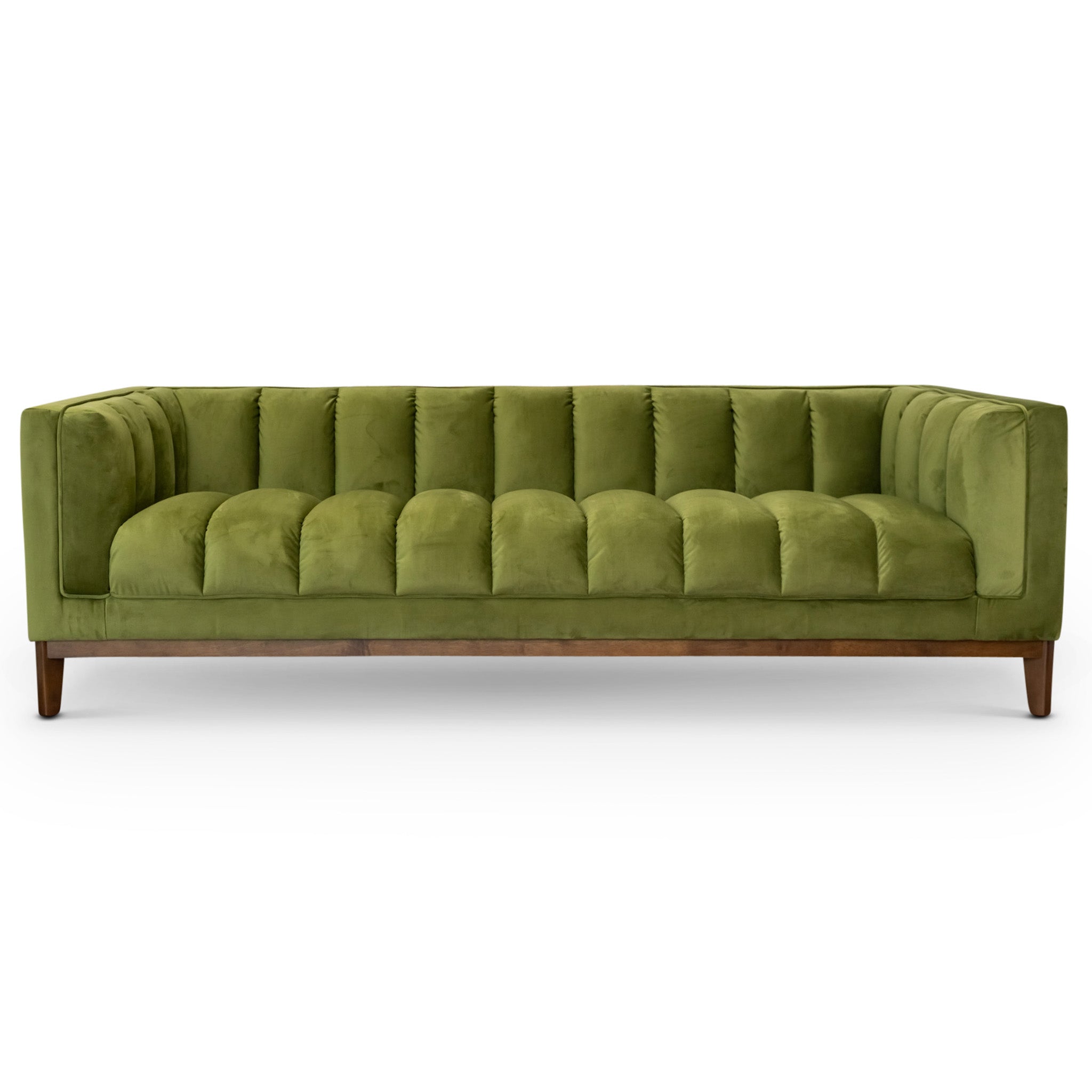 Jersey Olive Green Velvet Sofa