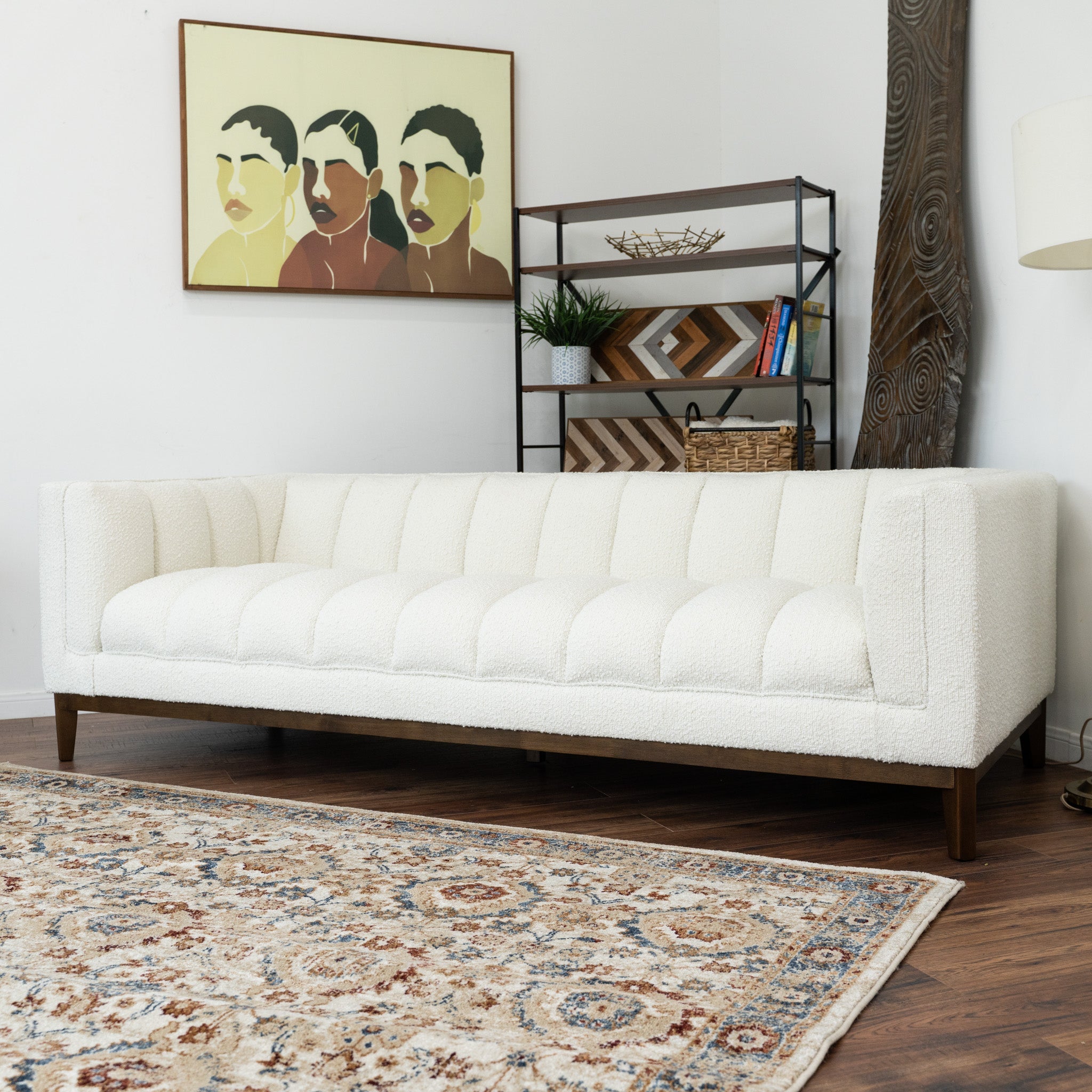 Jersey Ivory Boucle Sofa