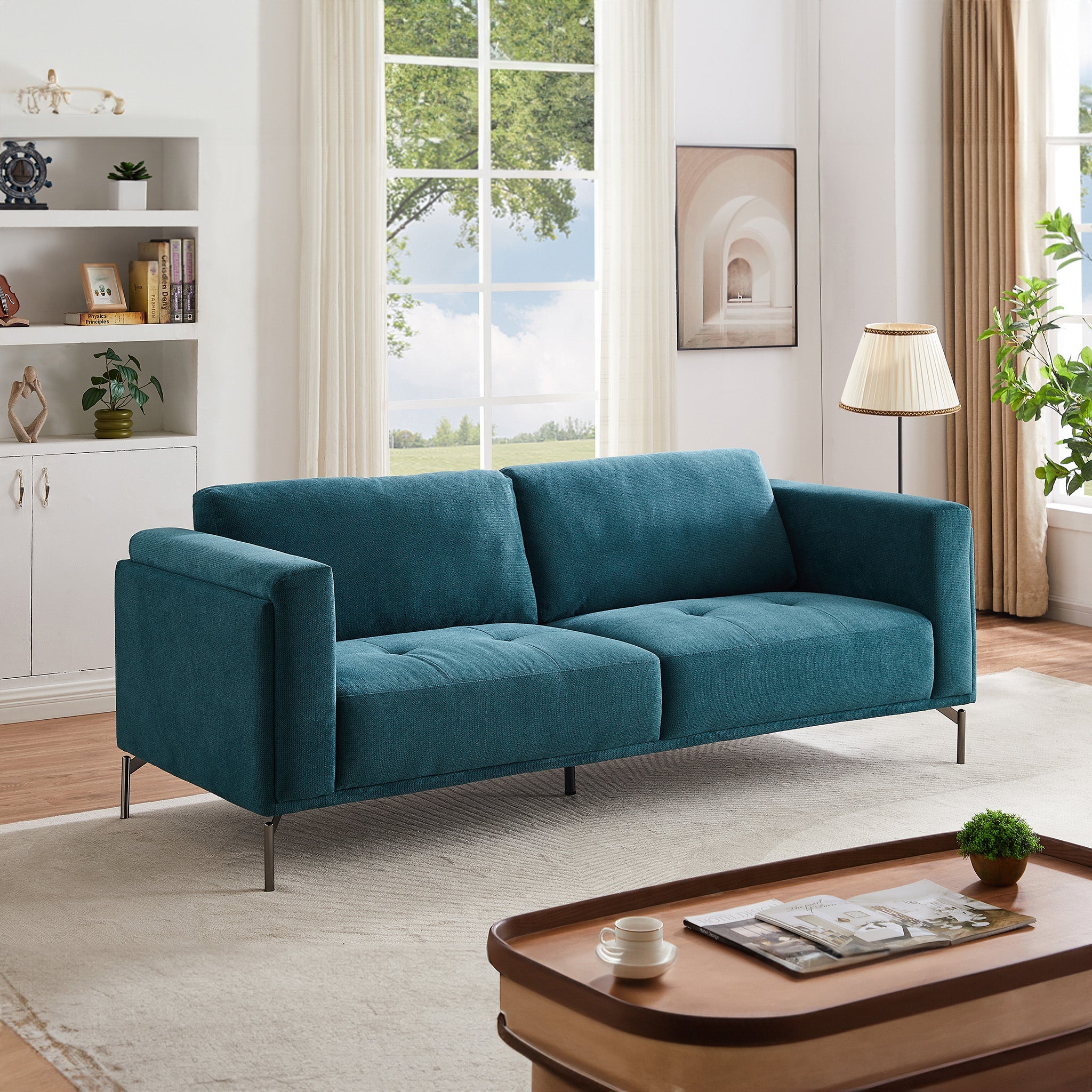 London Sofa Blue Linen