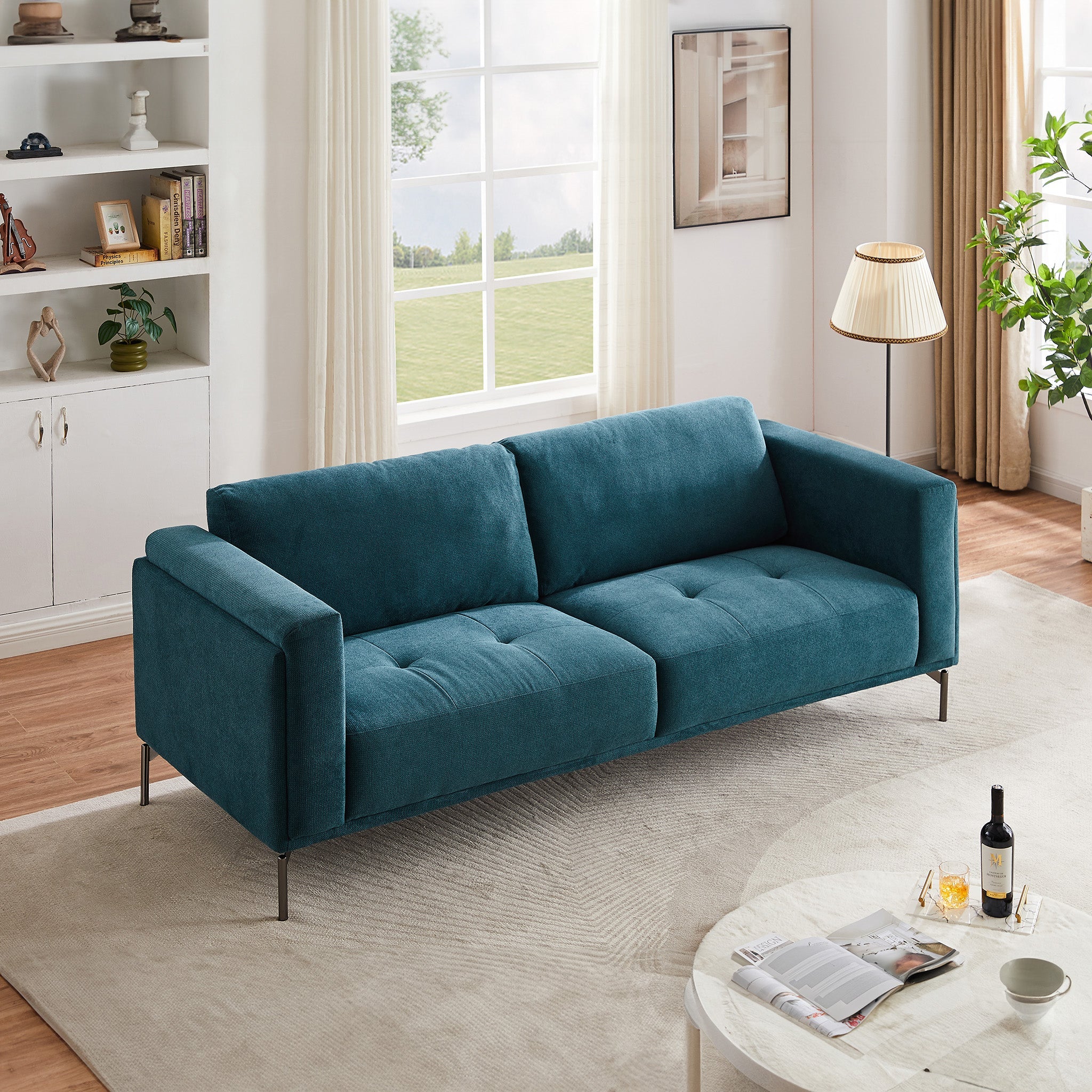 London Sofa Blue Linen