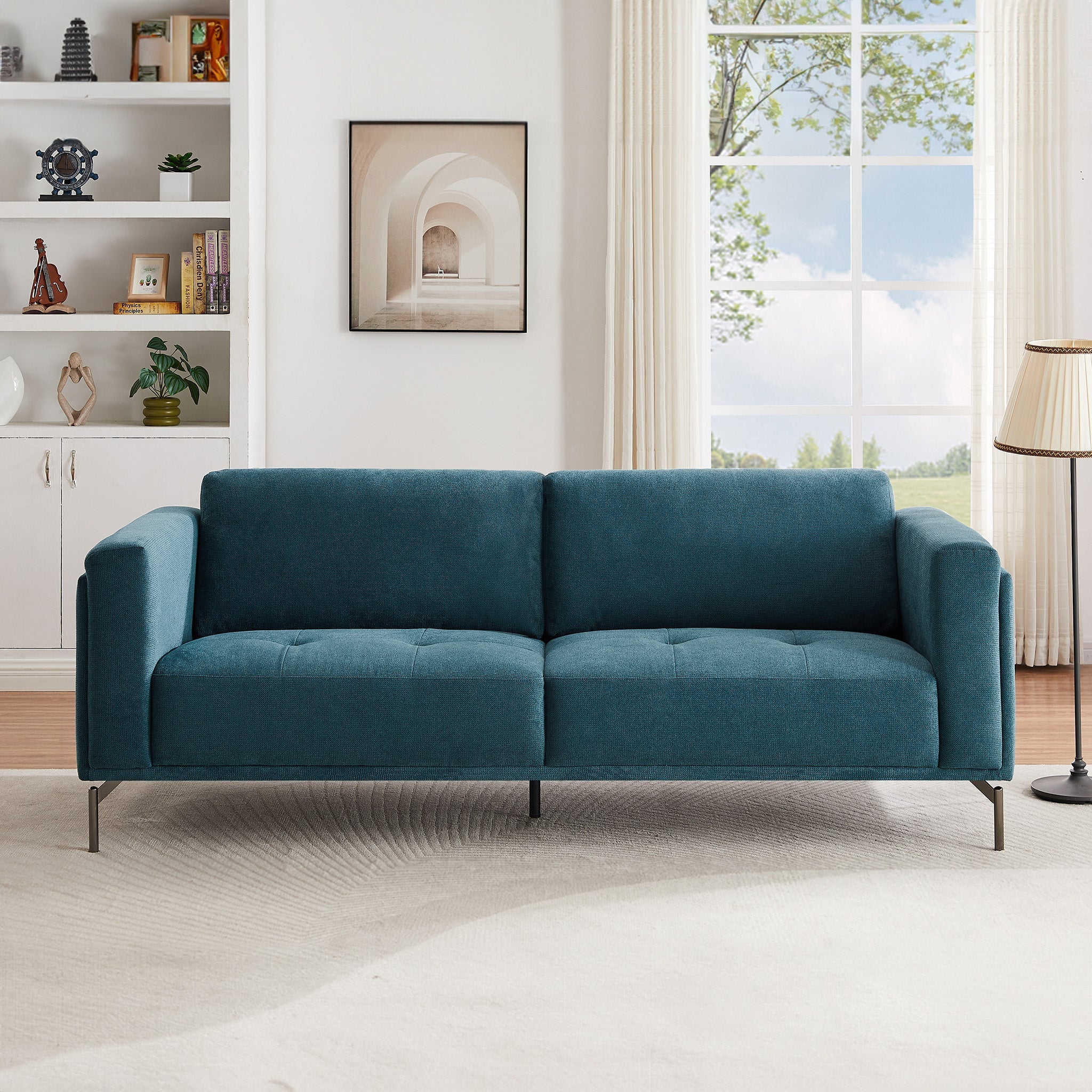 London Sofa Blue Linen