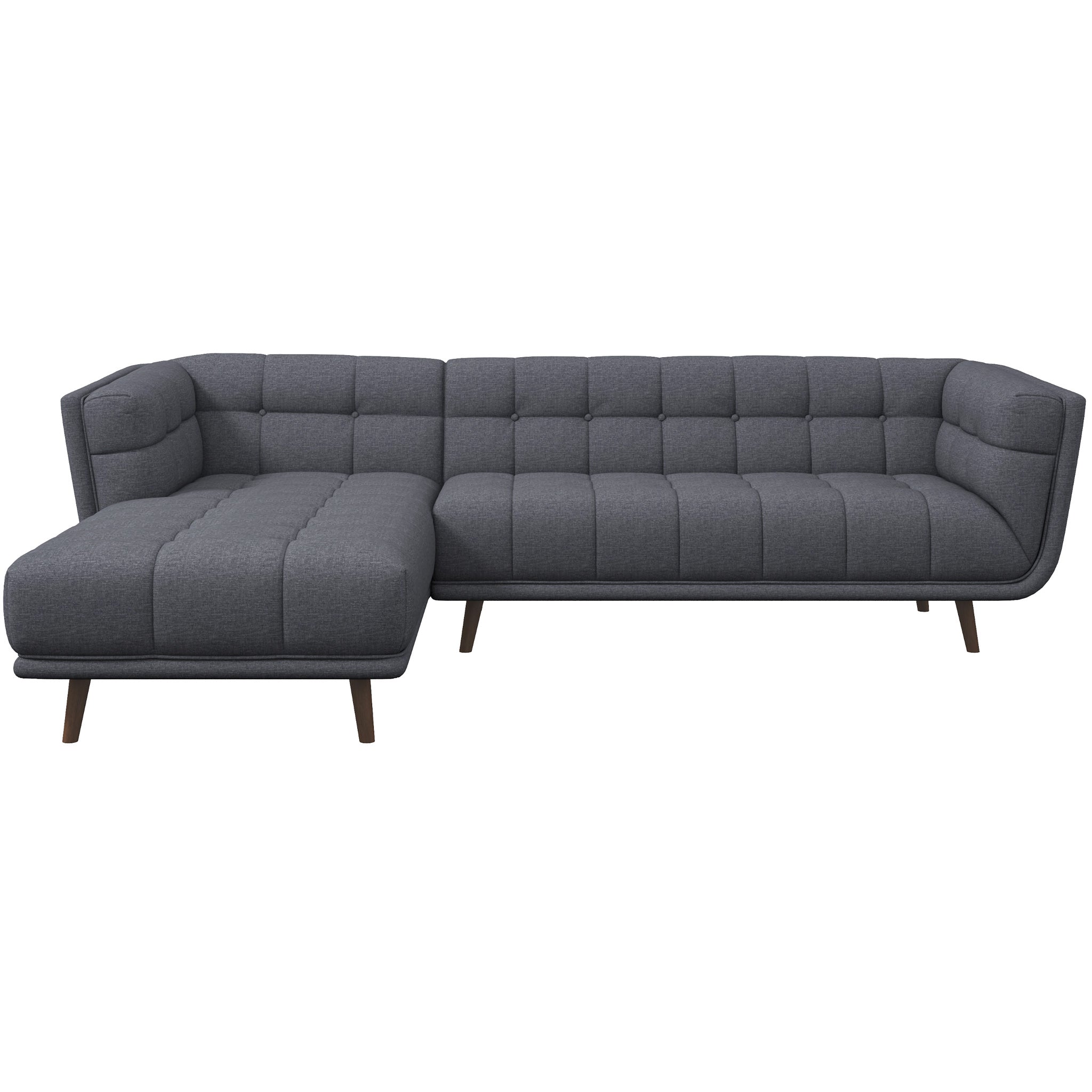 Kano Sectional Sofa Dark Gray Left Facing Chaise