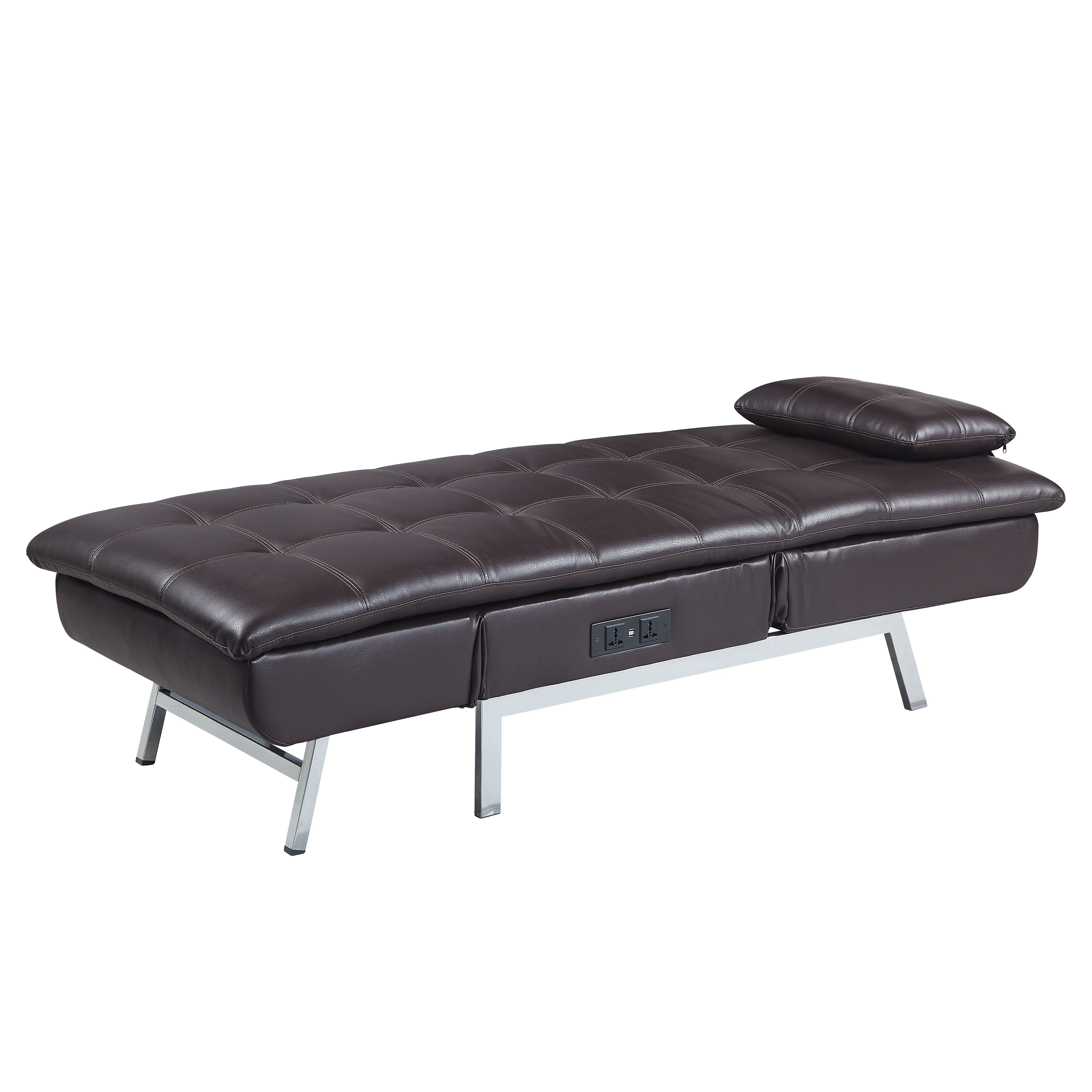 Lucic Chaise Lounge W/Pillow & Usb