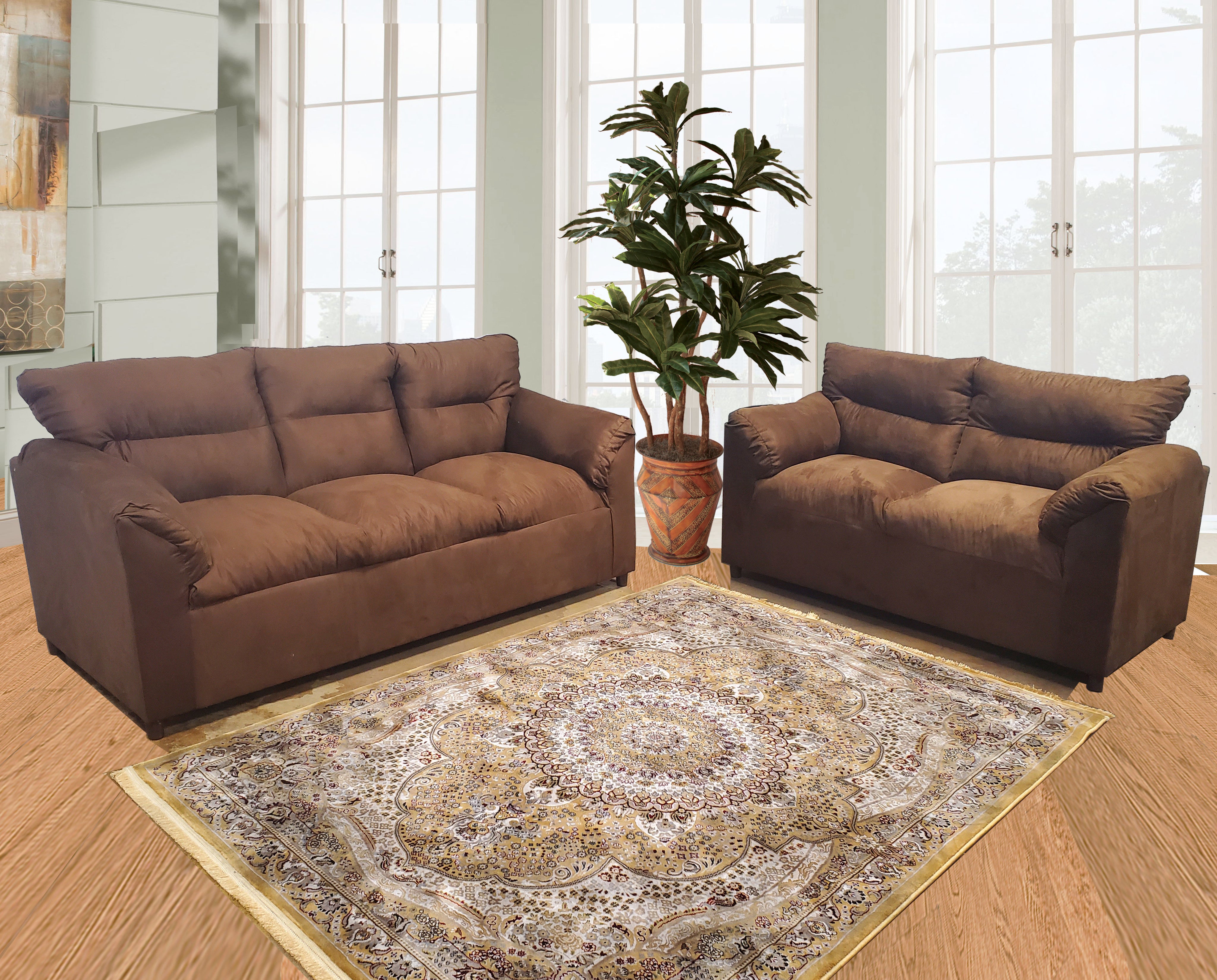 Masae Living Room Set, Sofa Loveseat