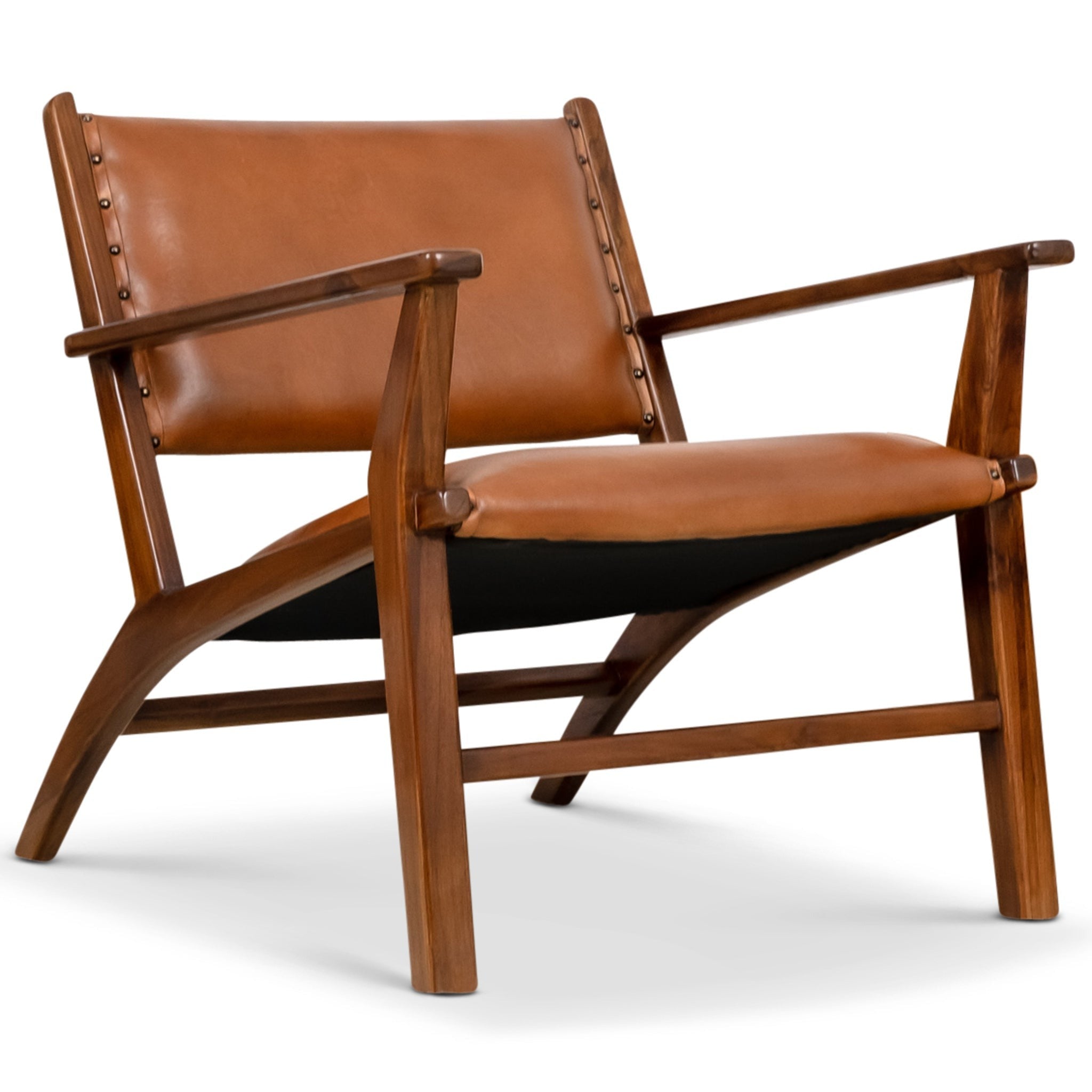 Malawi Tan Leather Arm Chair