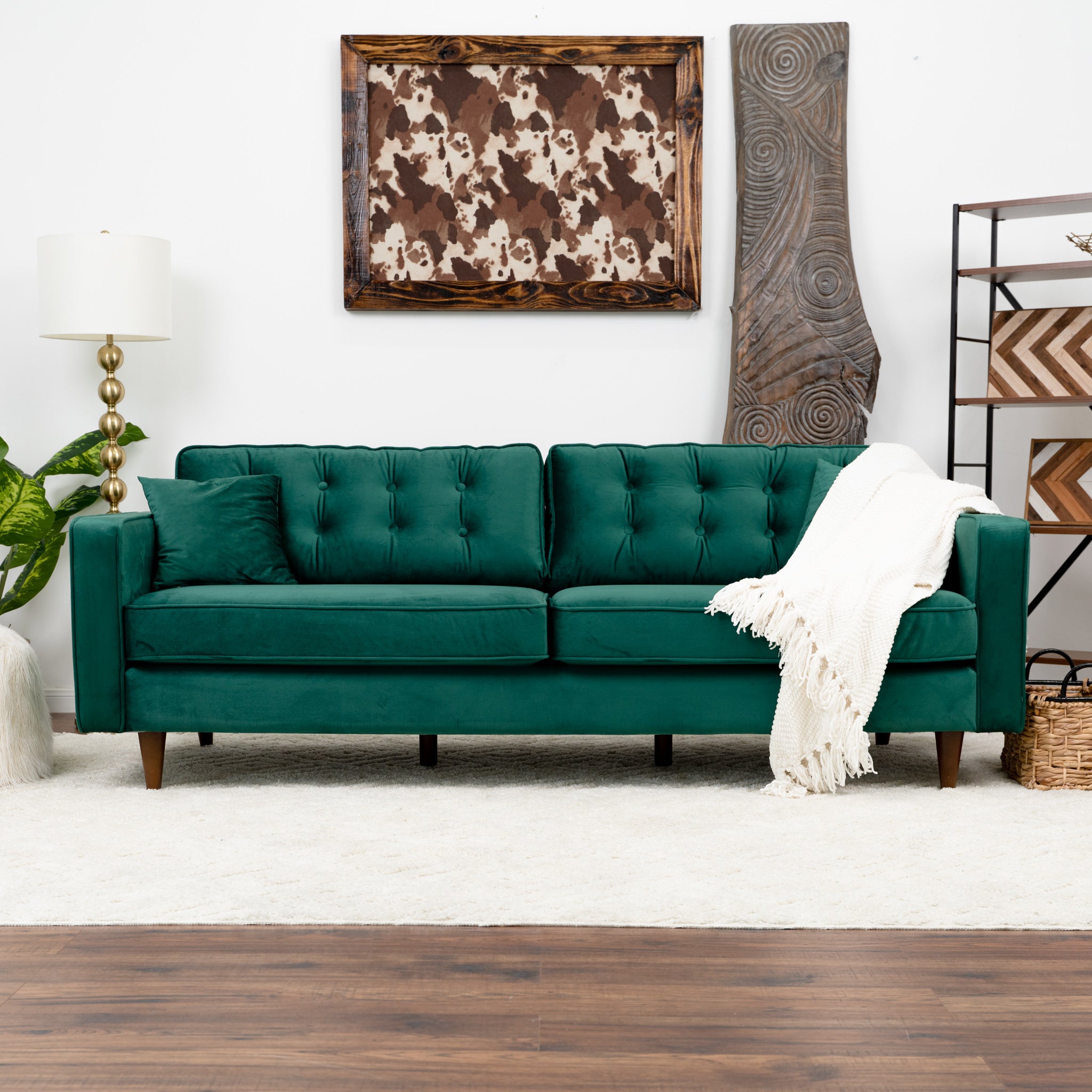 Oregon Sofa Green Velvet