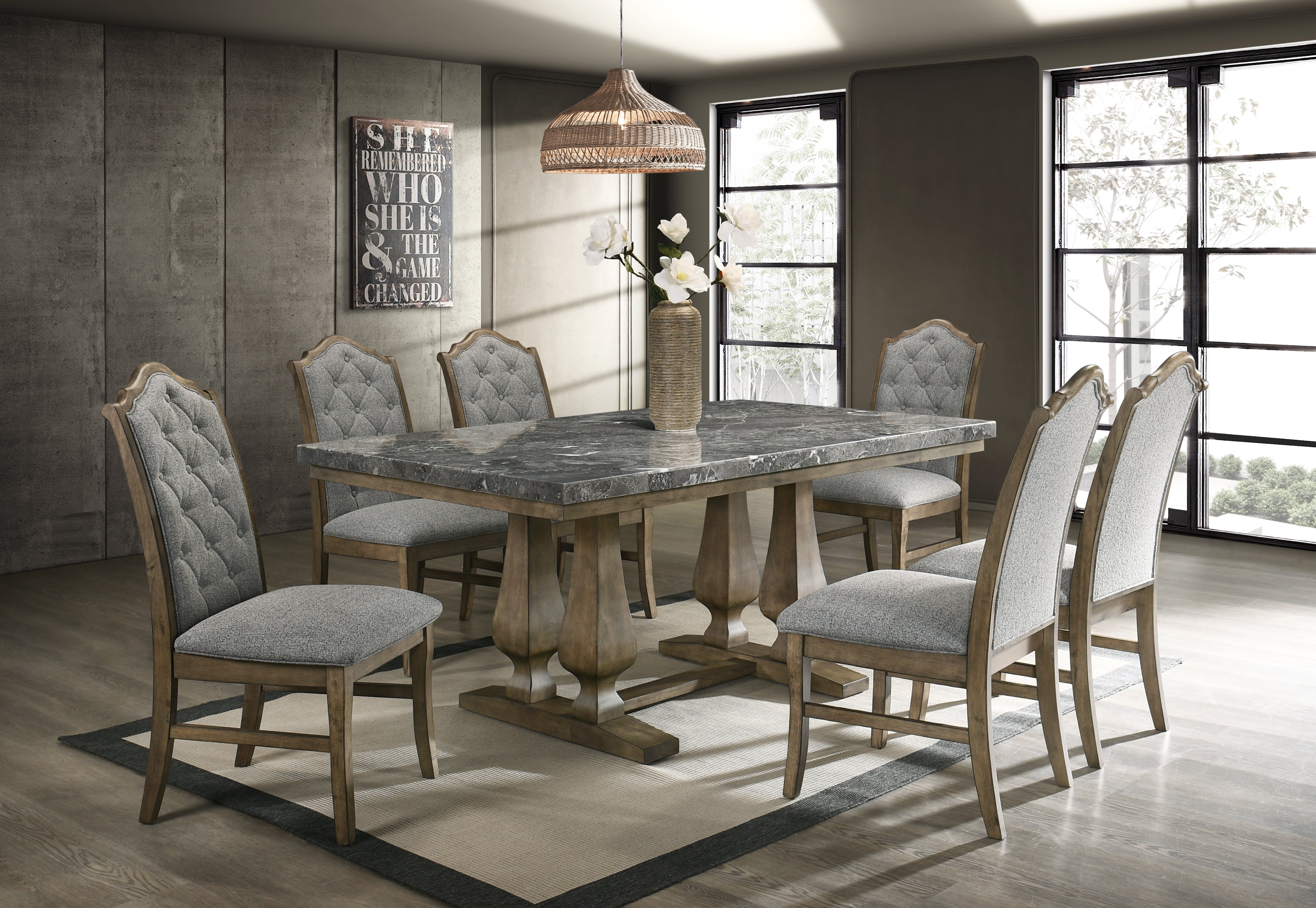 Moth Dining Table and 6 Chairs