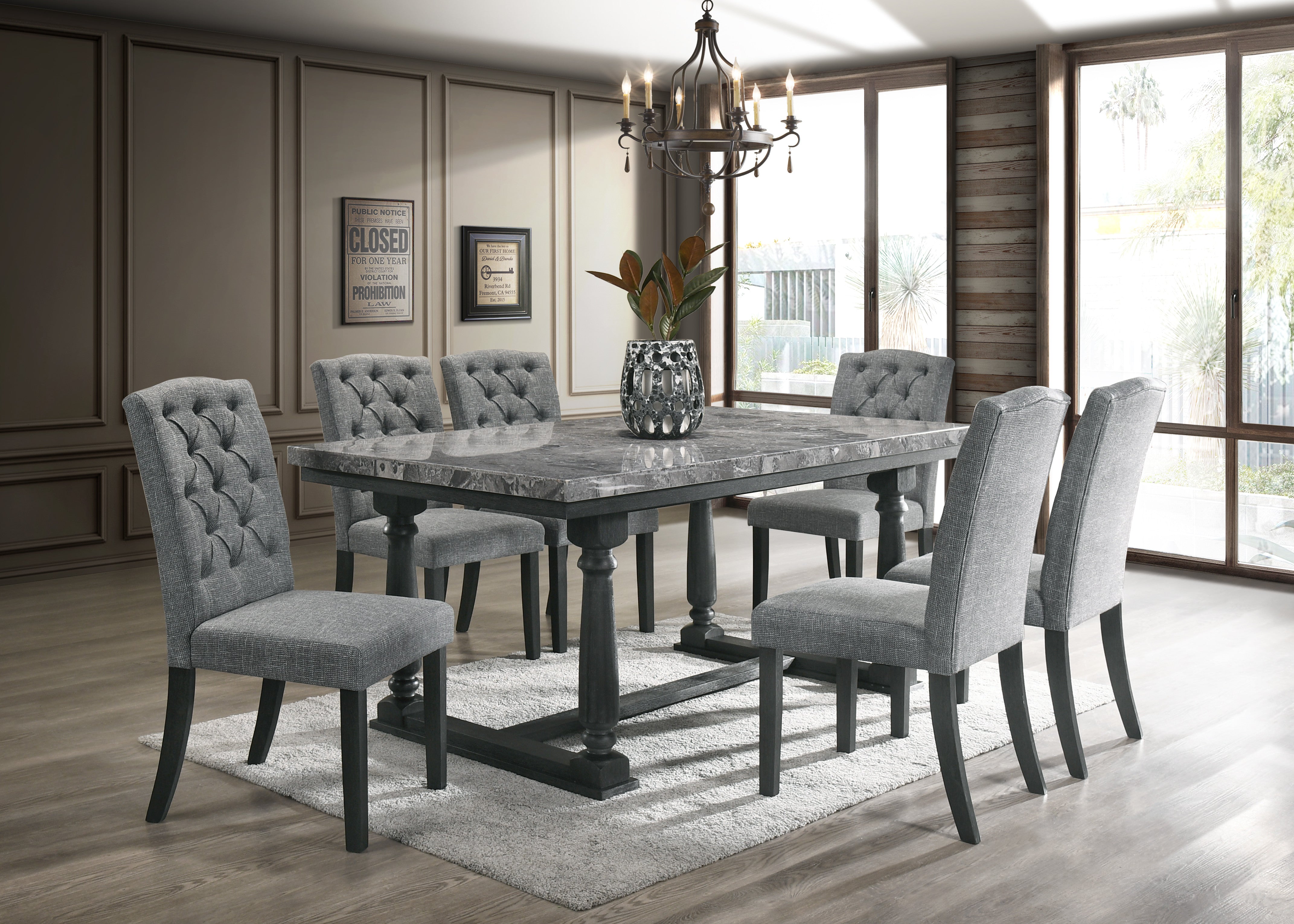 Moulka Dining Table and 6 Chairs