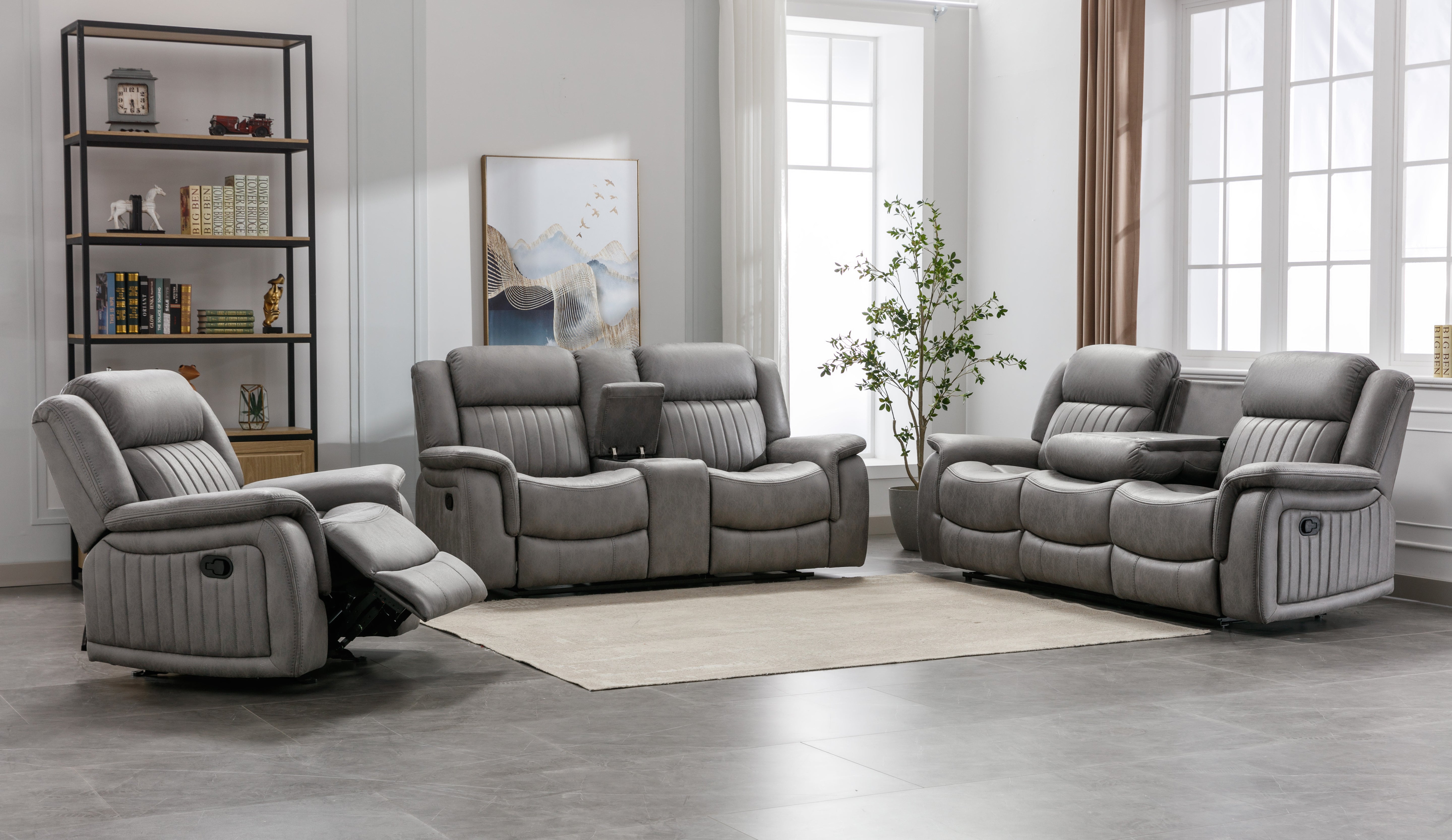 Mcneel Recliner Living Room Set, Sofa Loveseat Armchair