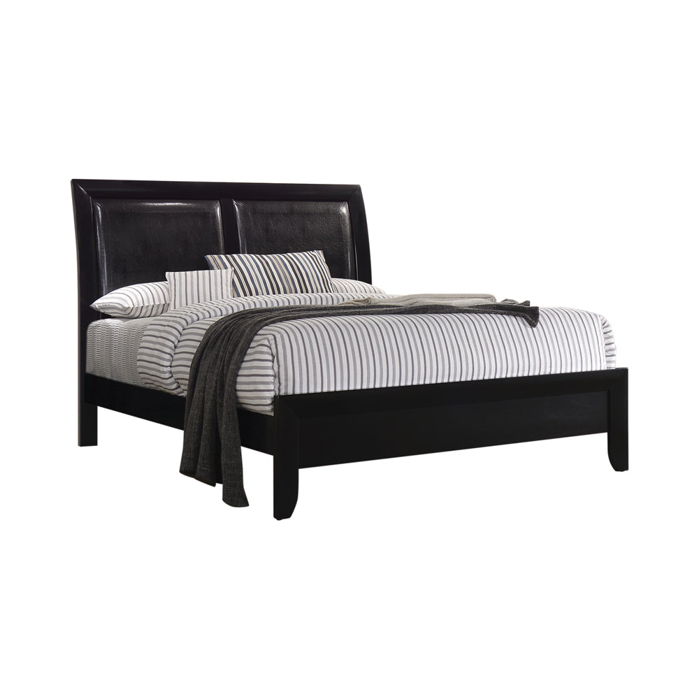 Briana Centerpiece Upholstered & Platform Bed Black Eastern King Upholstered Panel