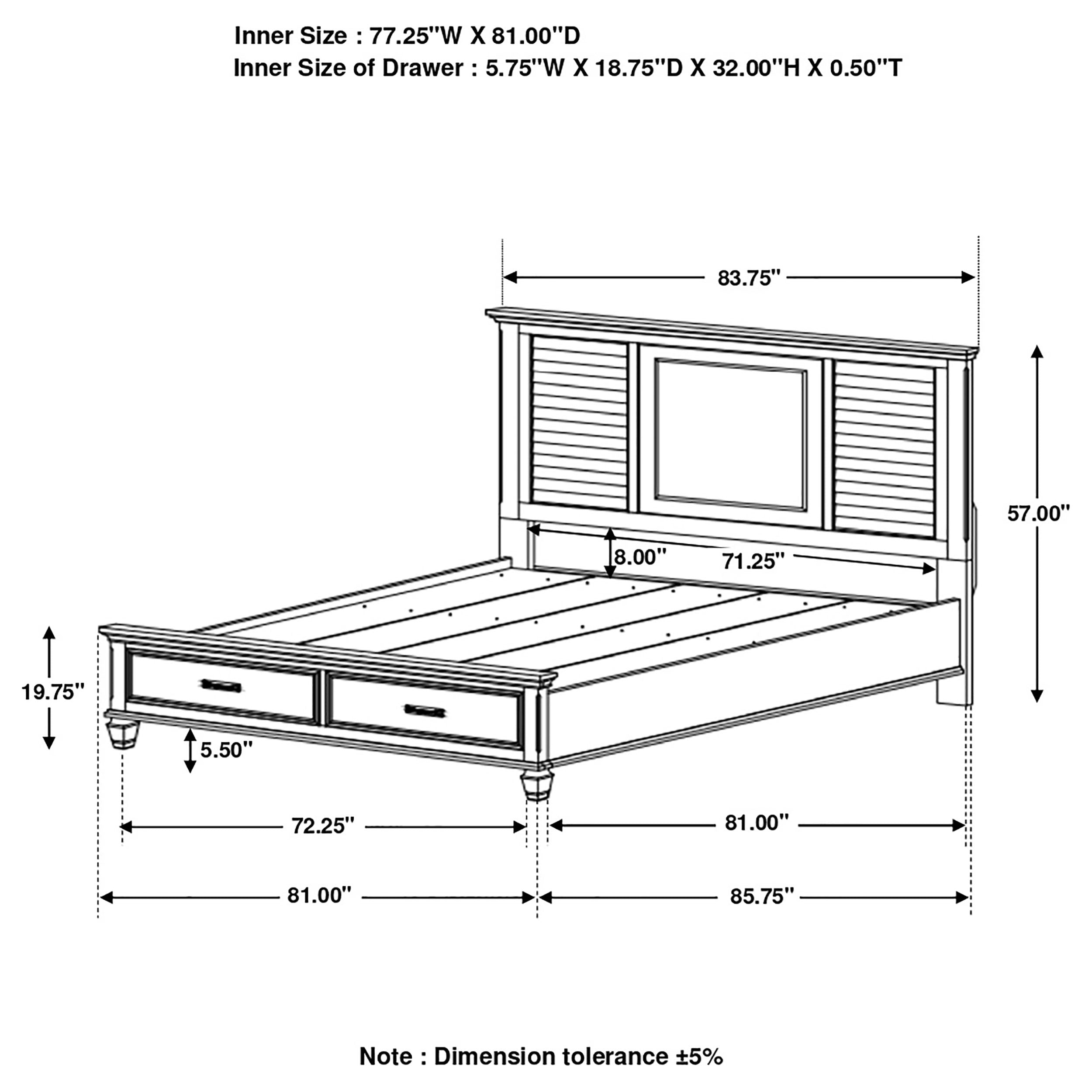 Franco Rustic Vibe & Tropical Design Bed