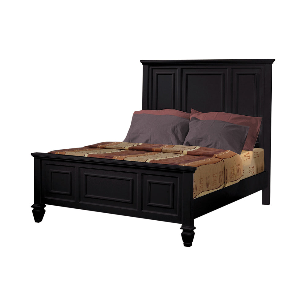 Sandy Decor Style & Color Motif Stately Design Beach Bed Eastern King Black With High Headboard