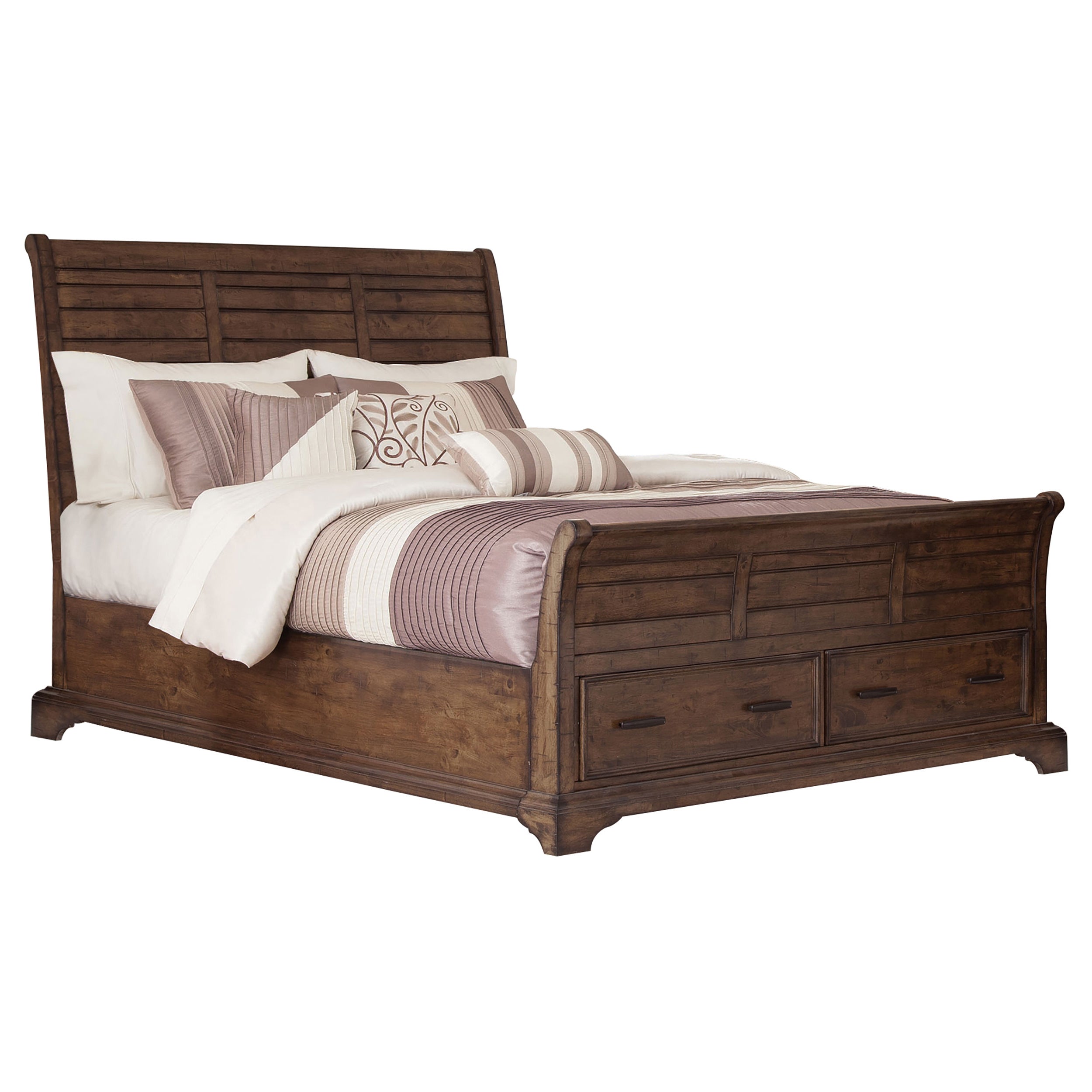 Elk Grove Storage Bed Vintage Bourbon Eastern King