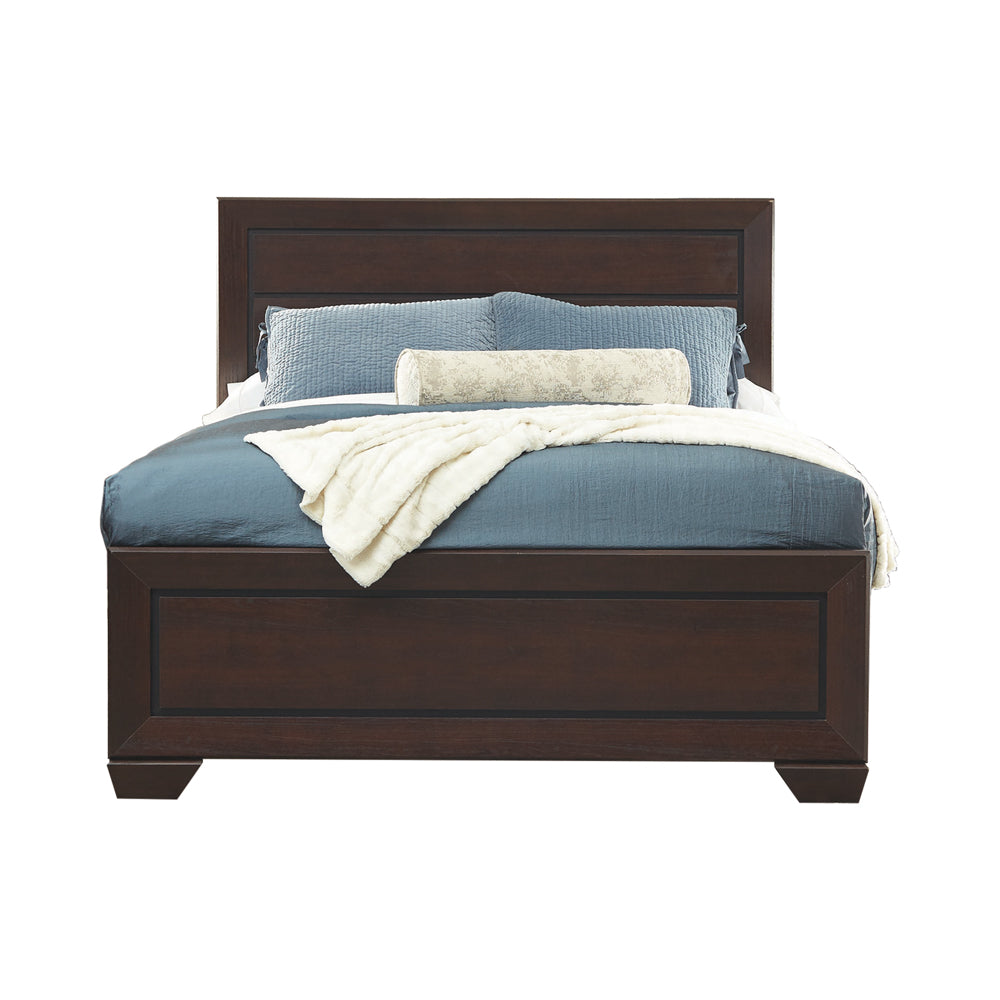 Kauffman Rustic Charm & sophisticatedSLook Bed Eastern King Dark Cocoa Panel