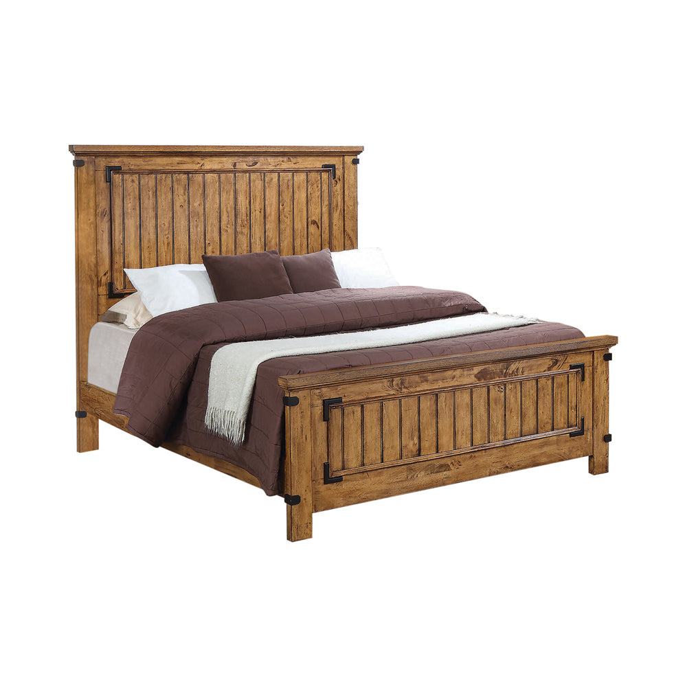 Brenner Collection Countryside Bed Rustic Honey California King Panel