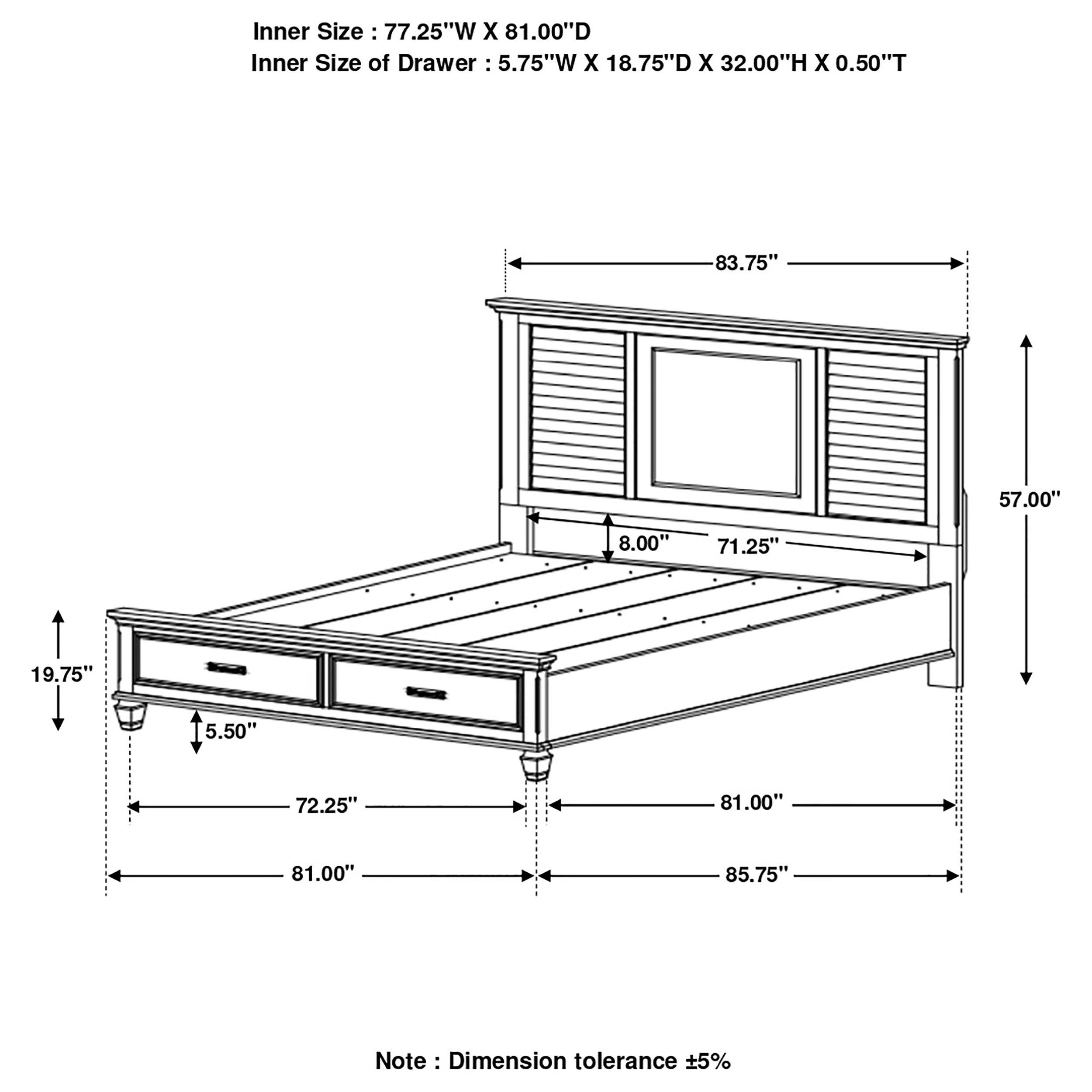 Franco Rustic Vibe & Tropical Design Bed